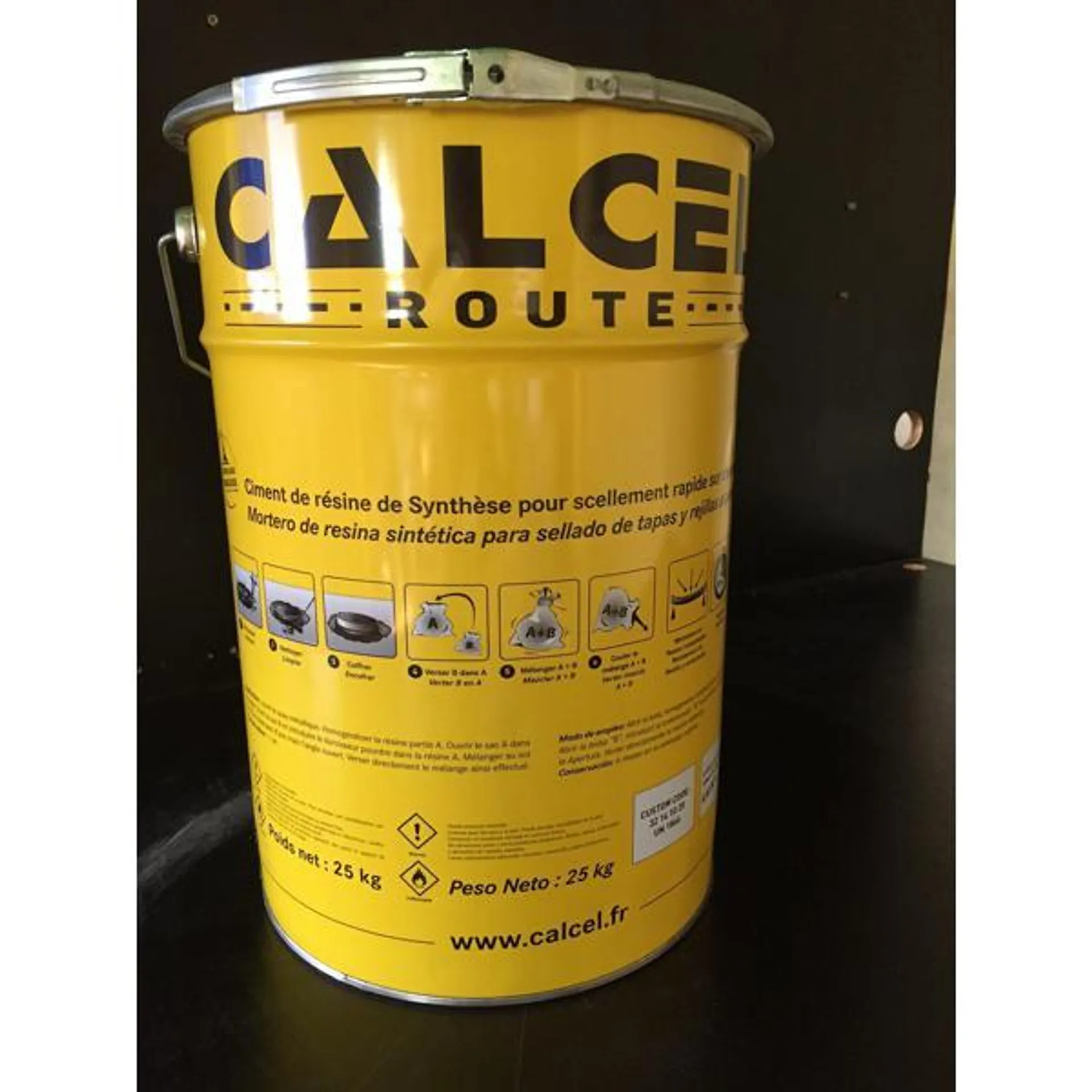 Résine de scellement de tampon CALCEL ROUTE seau 25Kg