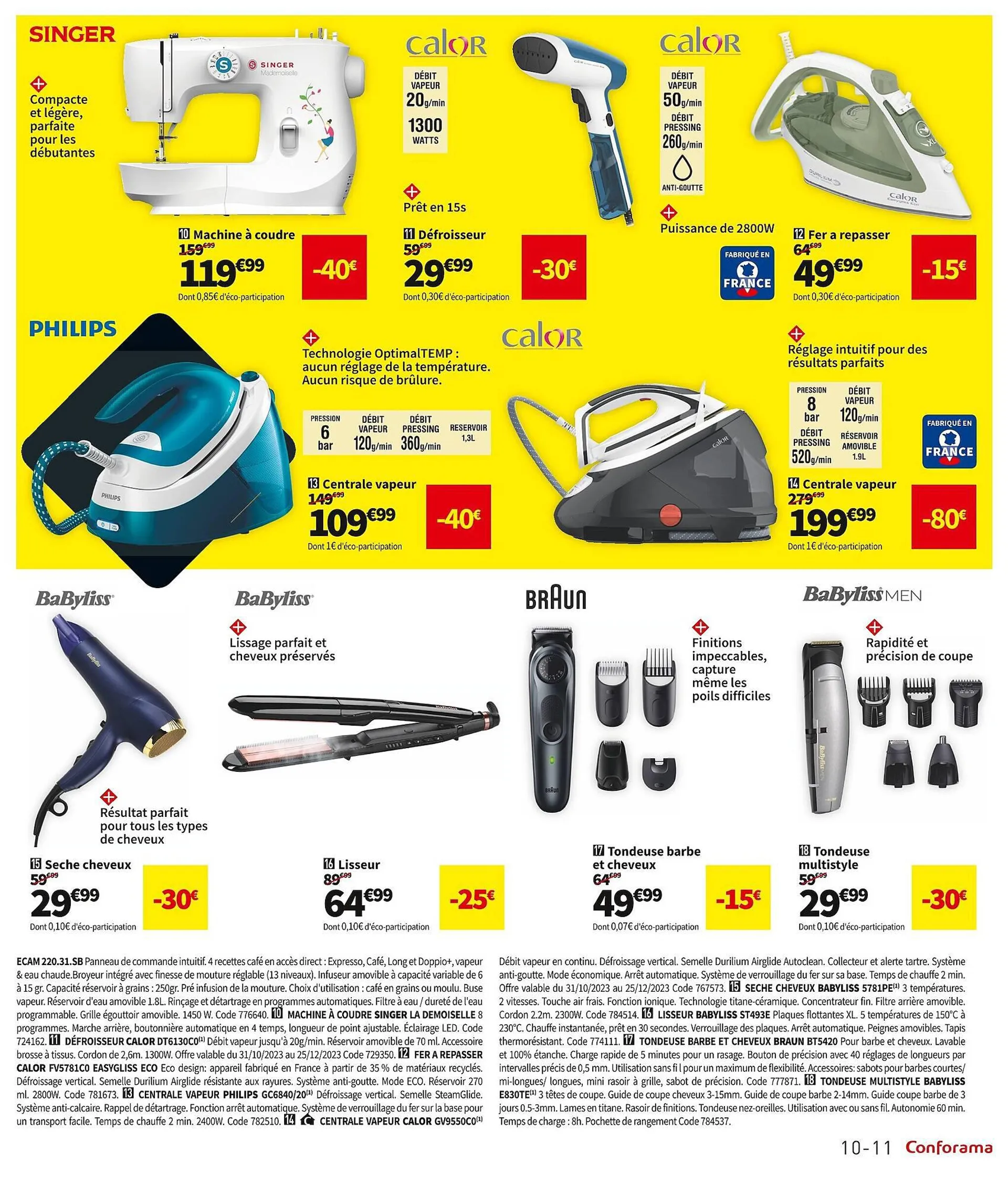 Catalogue Conforama du 30 octobre au 27 novembre 2023 - Catalogue page 11