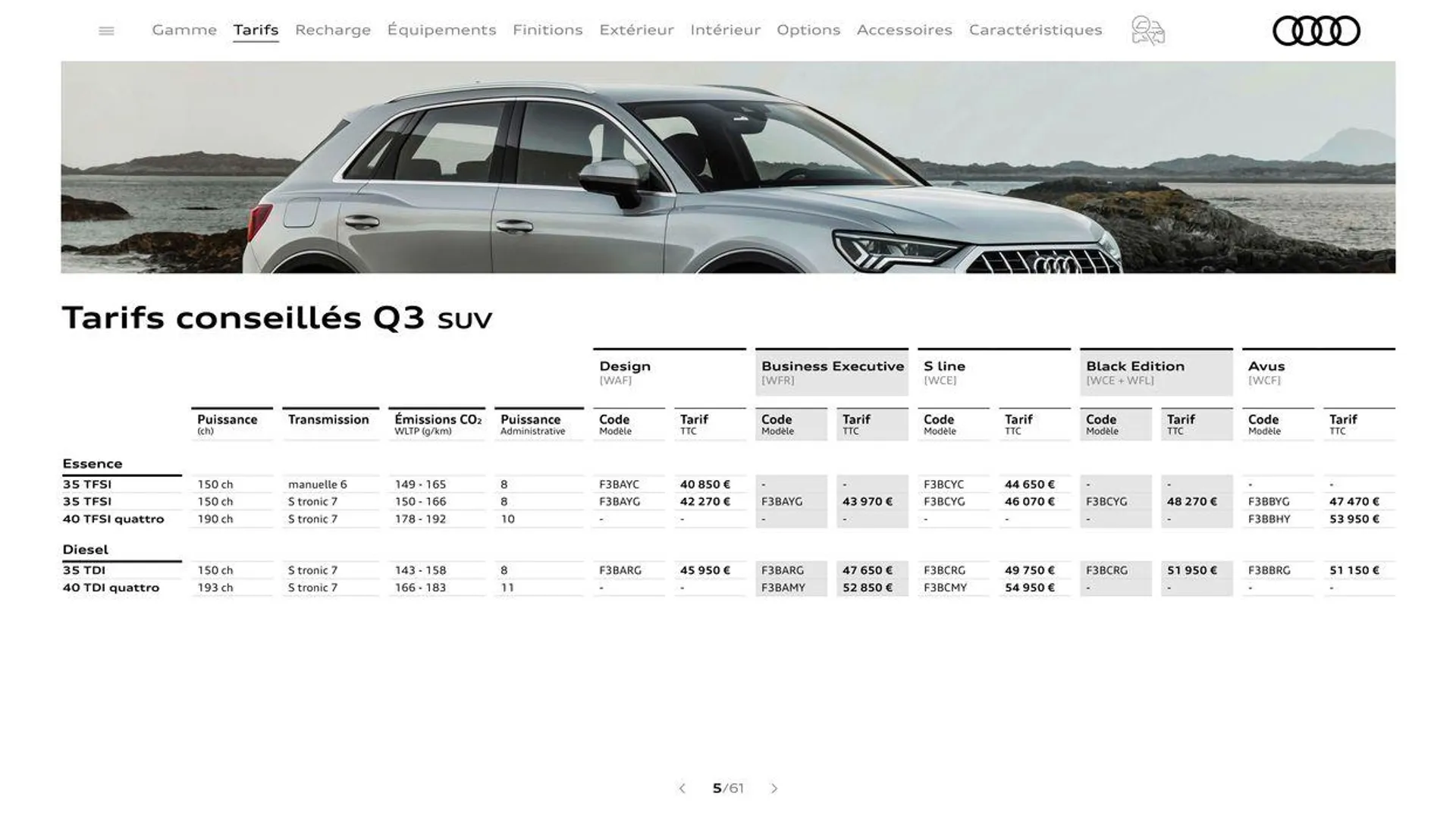 Audi Q3 du 20 août au 31 décembre 2024 - Catalogue page 5