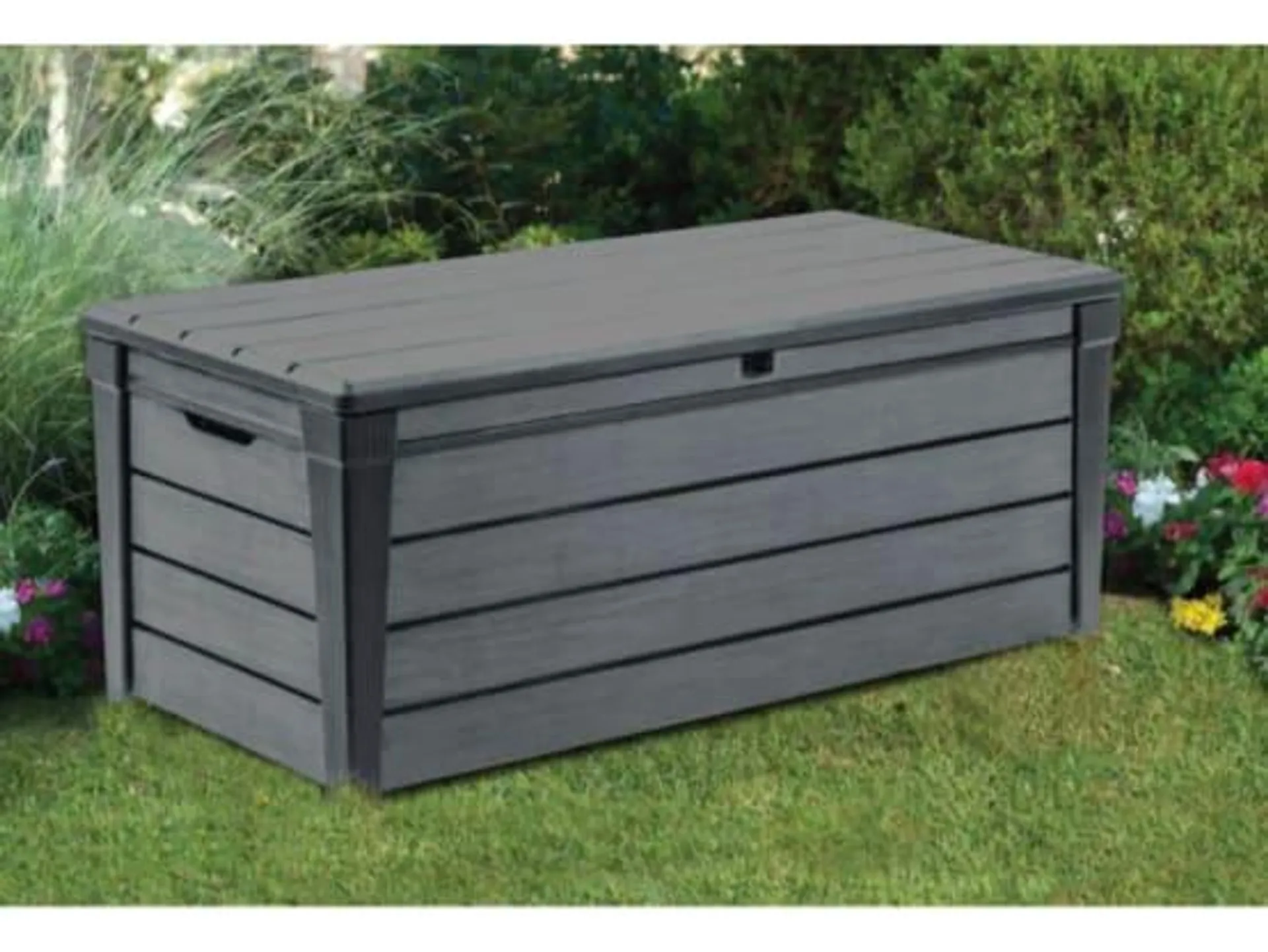 Coffre de jardin résine Keter Brossium 455L gris