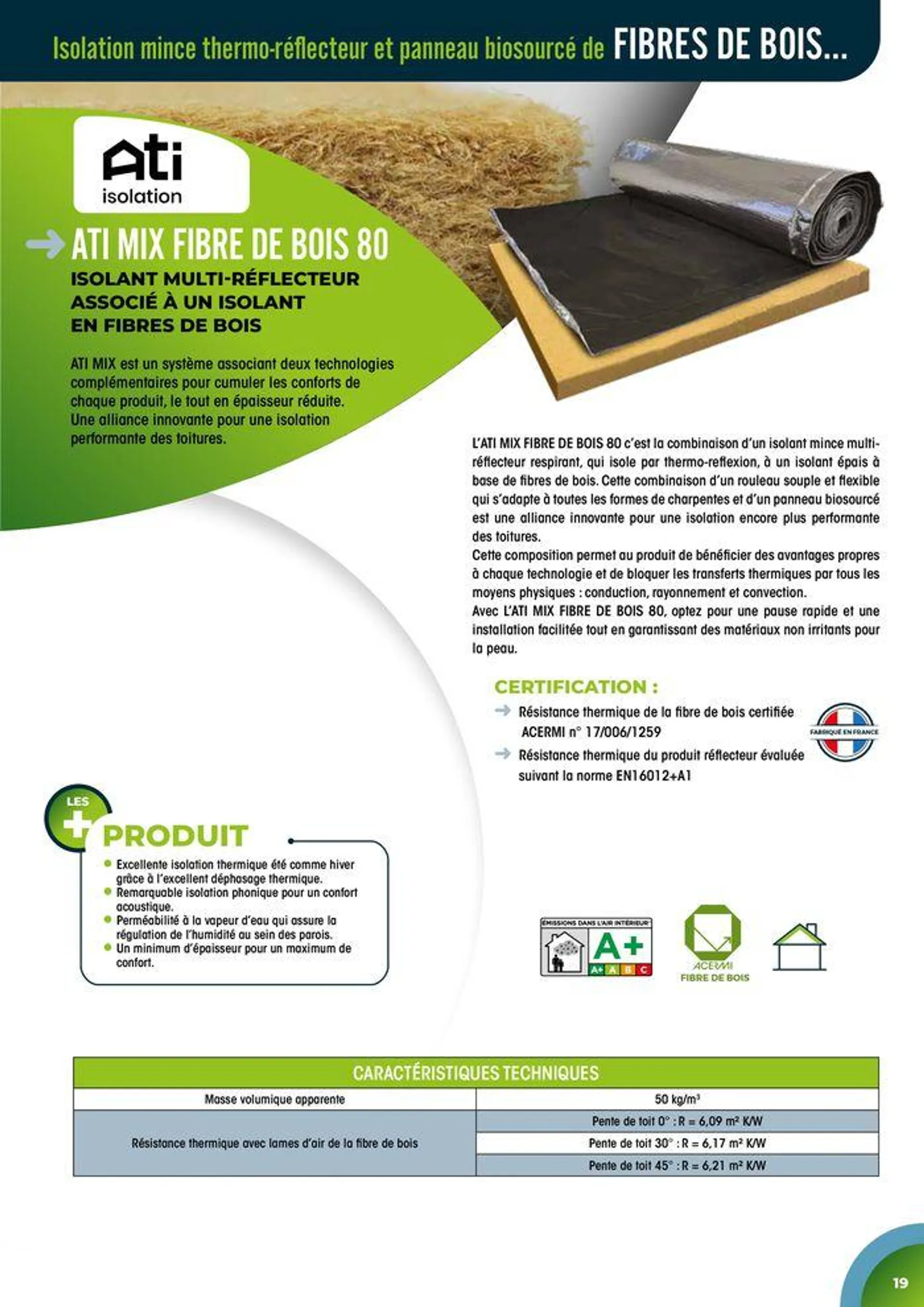 Isolation Biosourcée & recyclée du 1 juillet au 31 juillet 2024 - Catalogue page 19