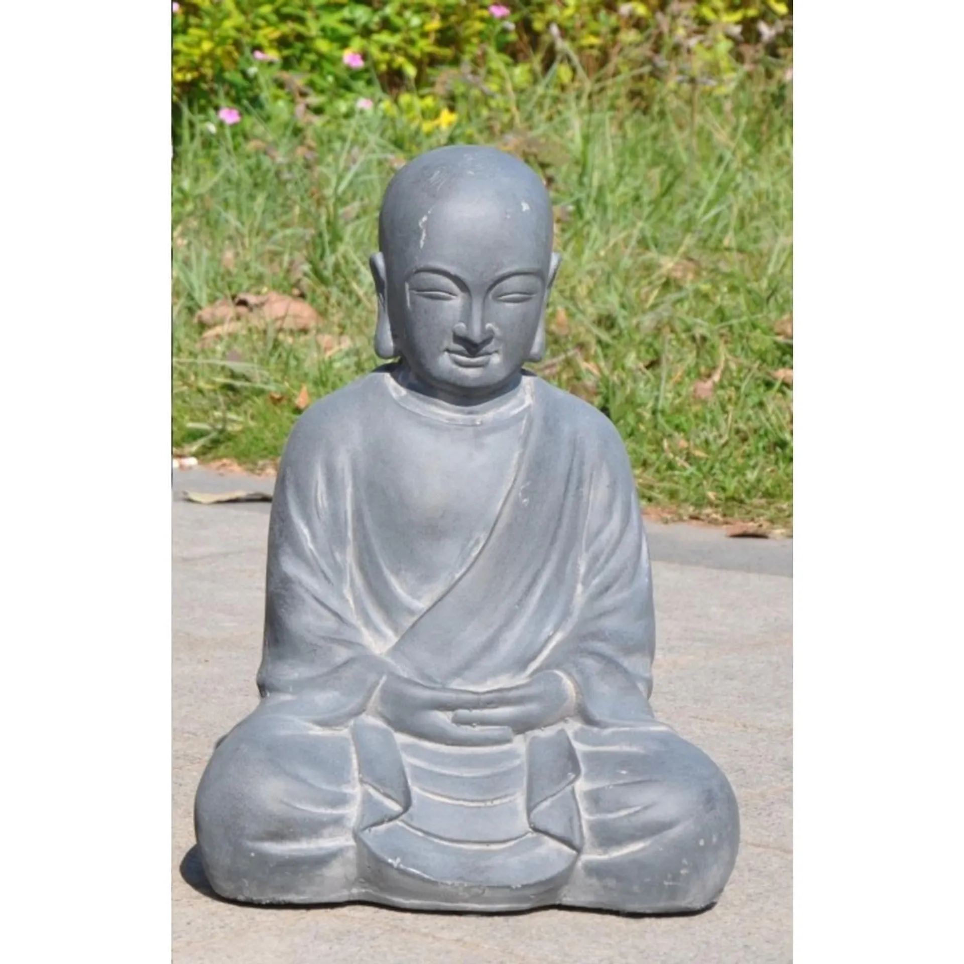 Statue Bouddha - 29,5 x 22,5 x 40,5 cm - gris