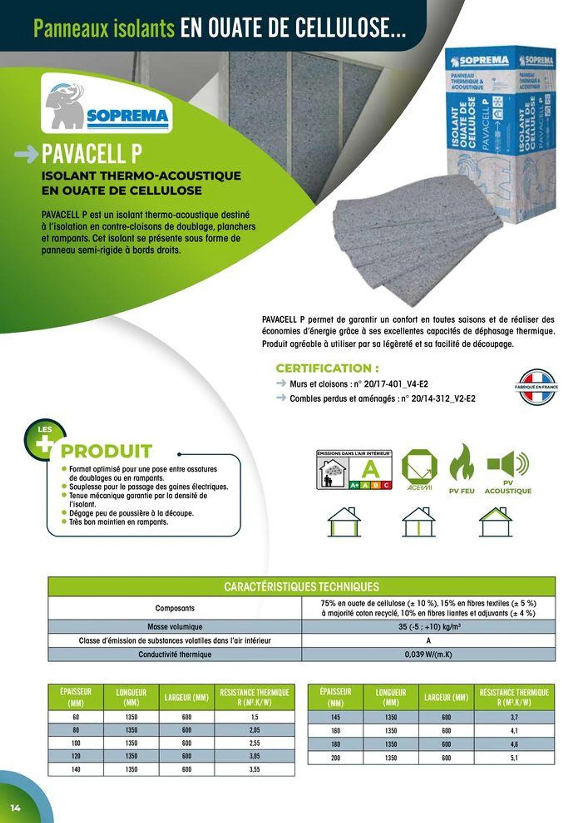 Isolation Biosourcée & recyclée du 1 juillet au 31 juillet 2024 - Catalogue page 14