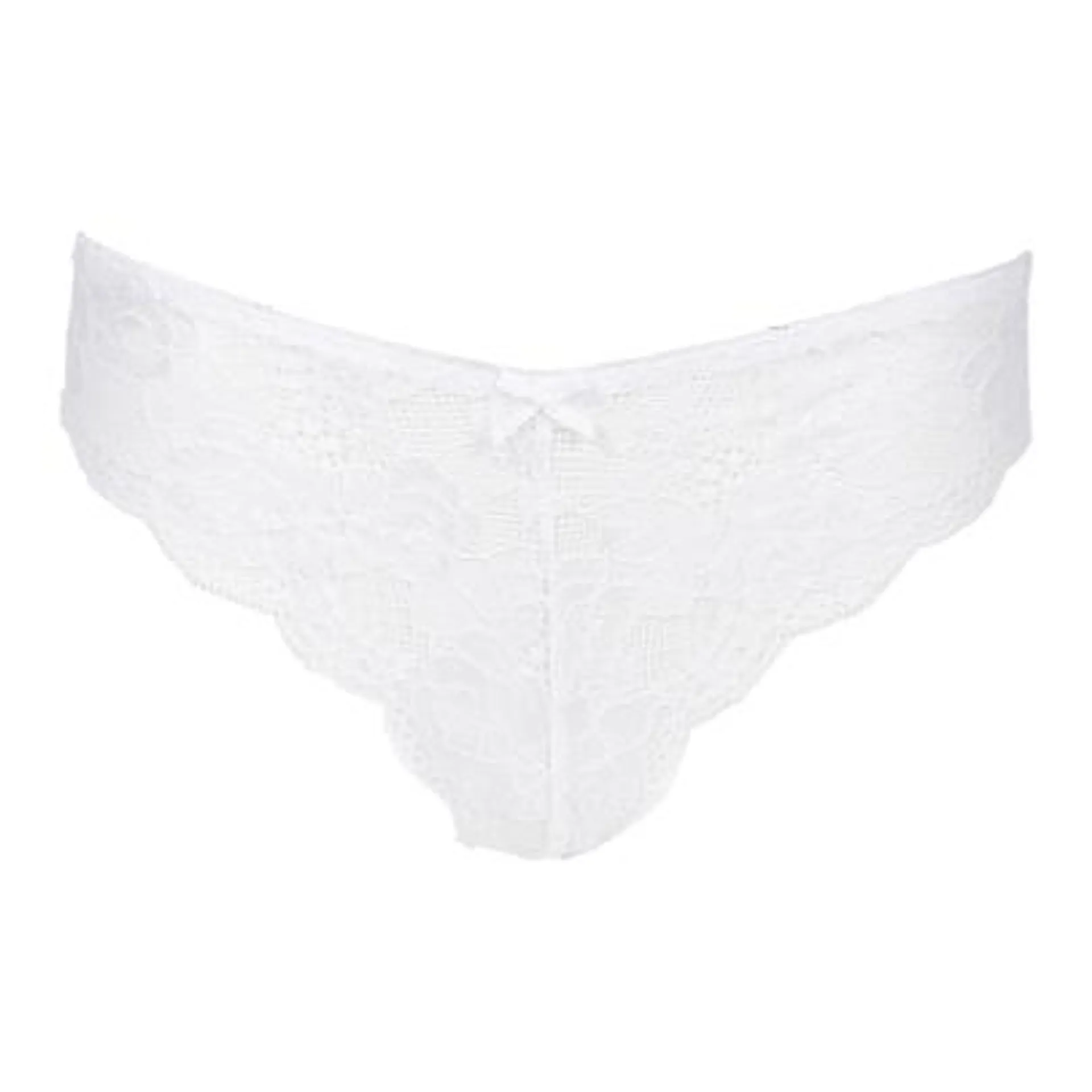 Tanga ou shorty blanc et argent