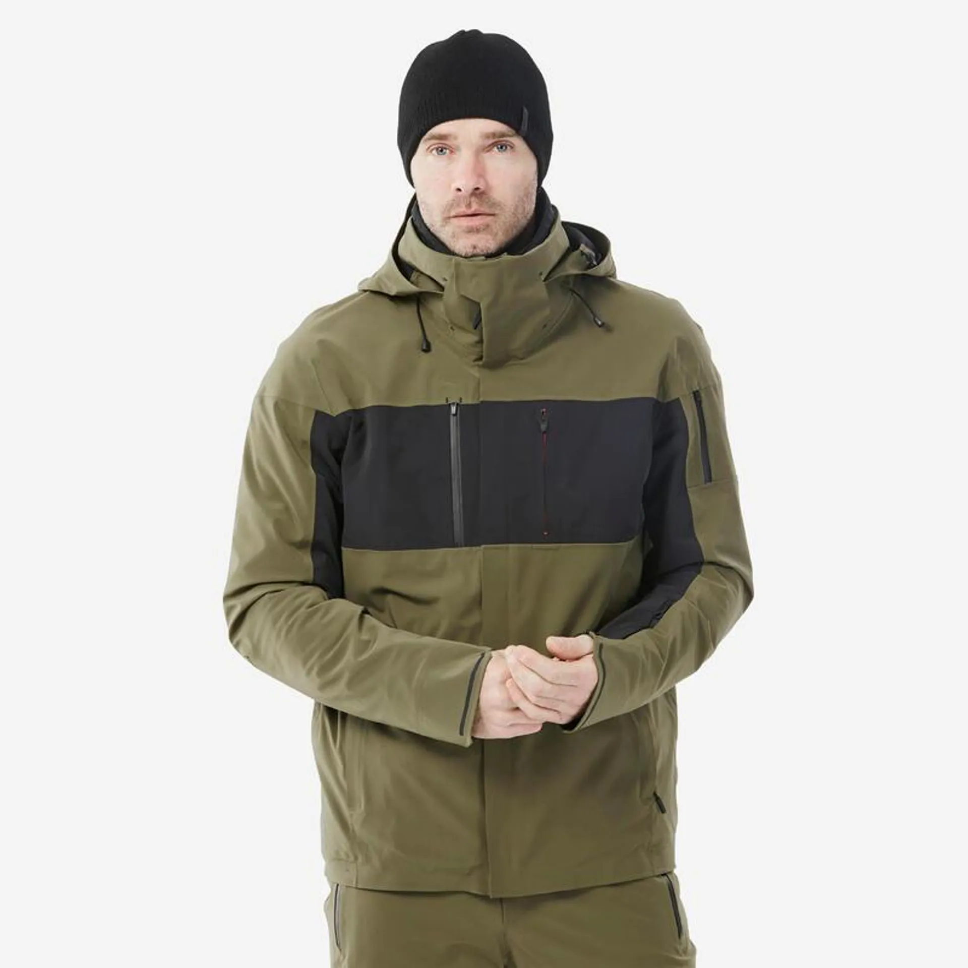 Veste de ski ventilée qui assure la liberté de mouvement homme, 900 kaki