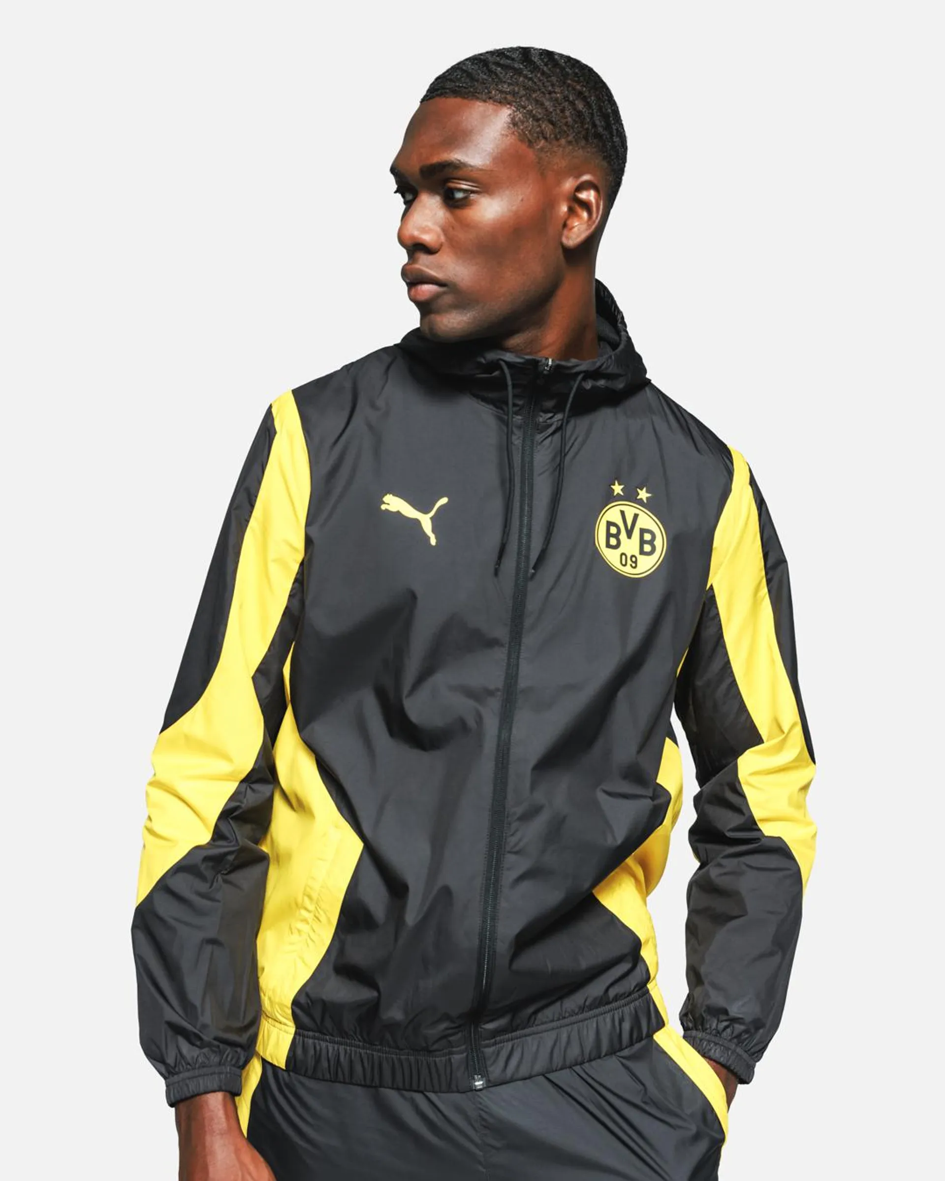 Veste de survêtement Dortmund 2023/2024 - Noir/Jaune