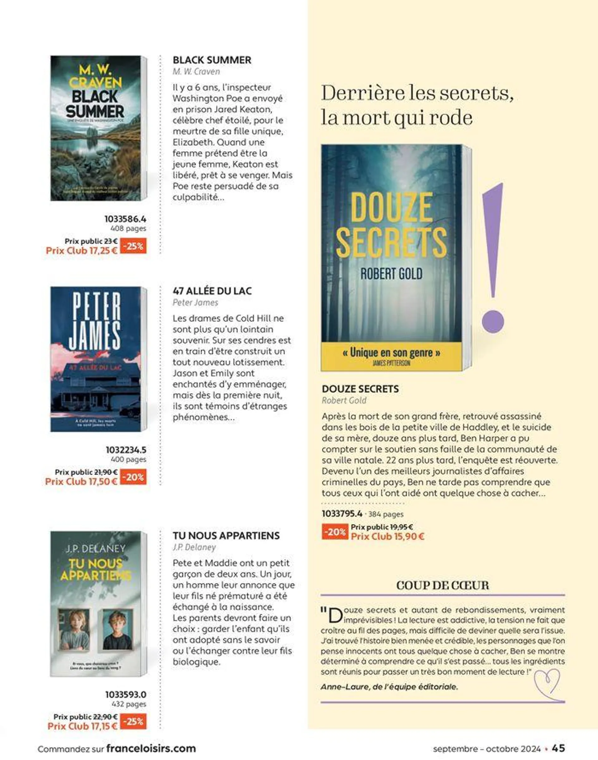 Septembre - Octobre 2024 du 2 septembre au 31 octobre 2024 - Catalogue page 45