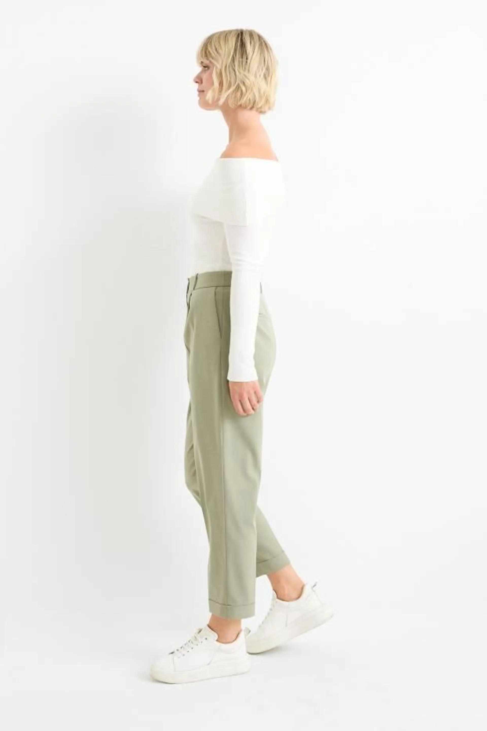 Cloth trousers - high waist - straight fit