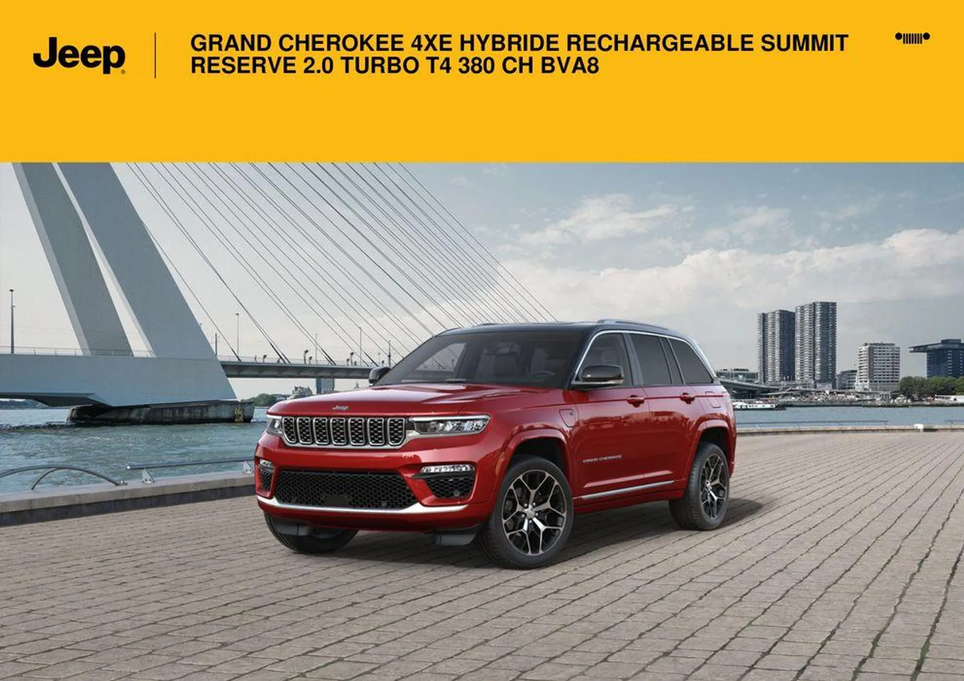 GRAND CHEROKEE 4XE HYBRIDE RECHARGEABLE SUMMIT RESERVE 2.0 TURBO T4 380 CH BVA8: - 1