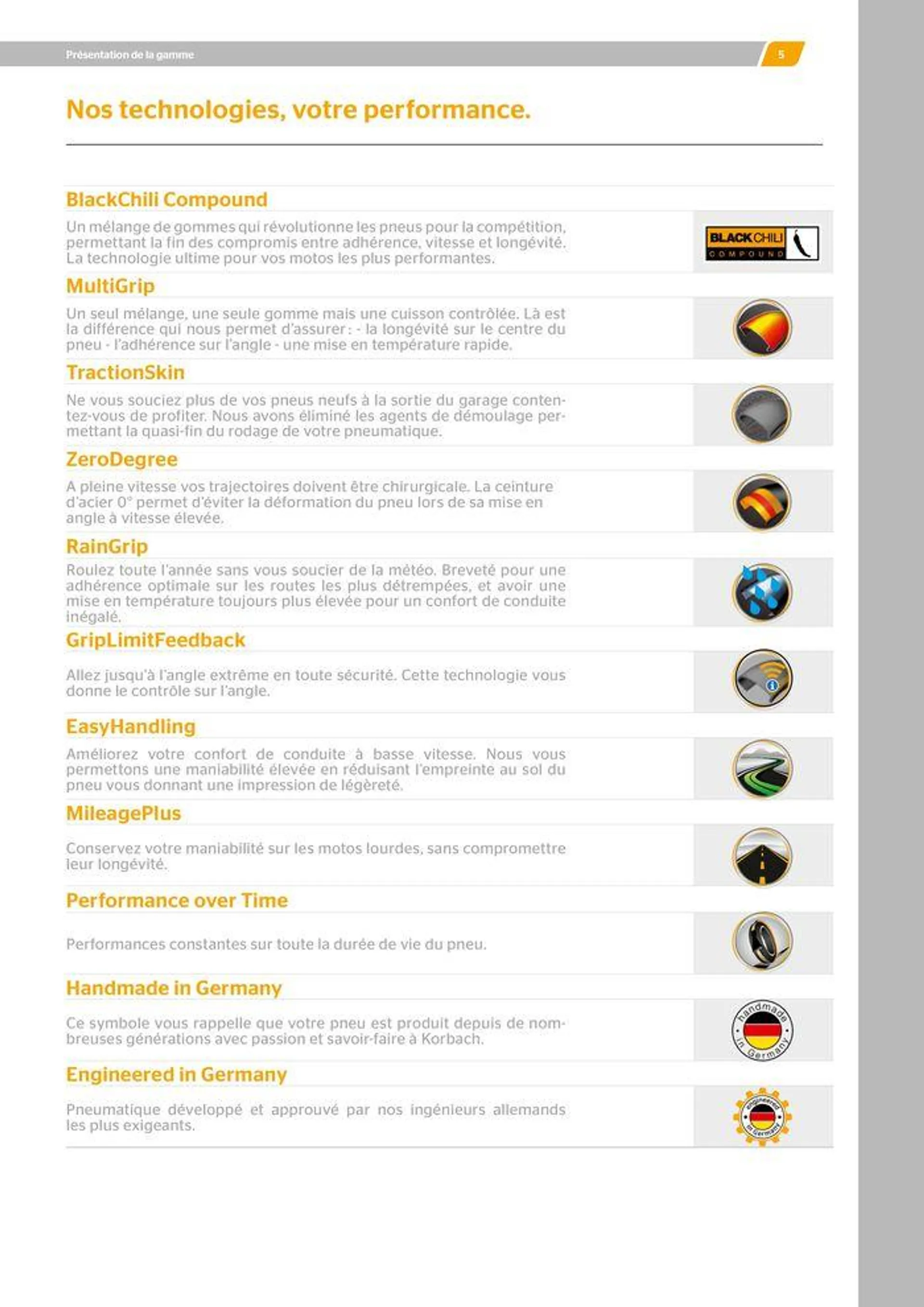 CONTINENTAL : Barème de facturation 2023 du 21 mai au 31 décembre 2024 - Catalogue page 5