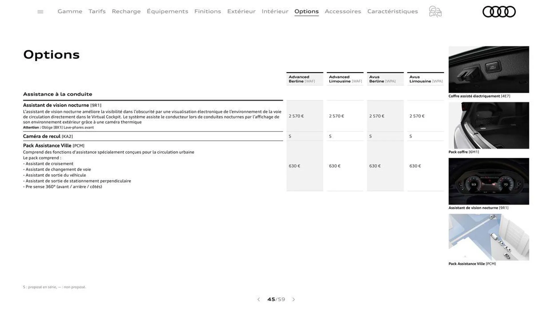 Audi A8 du 20 août au 31 décembre 2024 - Catalogue page 45