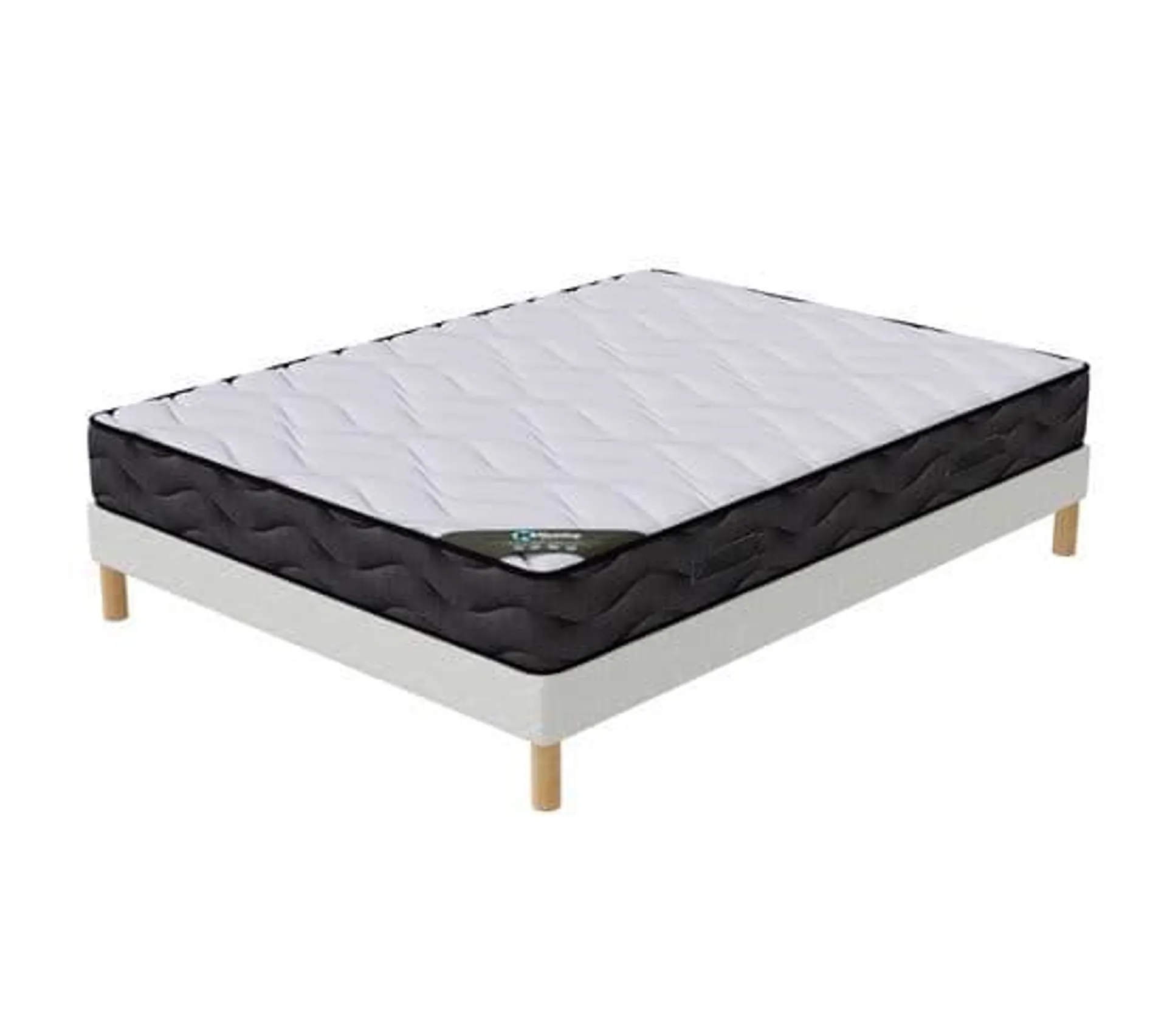 Ensemble Matelas Mousse 3D Respirant et Sommier 140x190 Hauteur 20cm