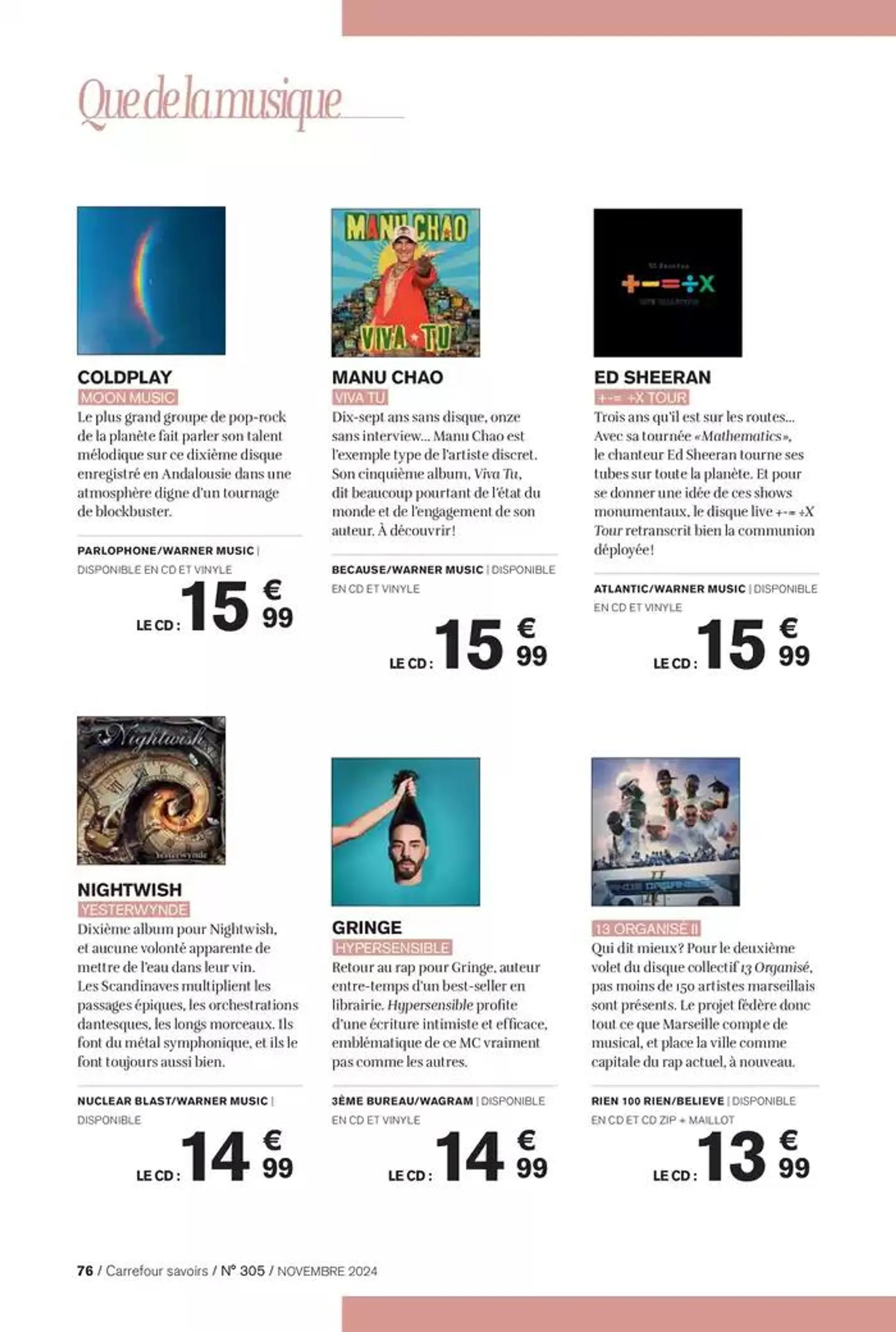 À CHACUN SA CULTURE du 1 novembre au 30 novembre 2024 - Catalogue page 76