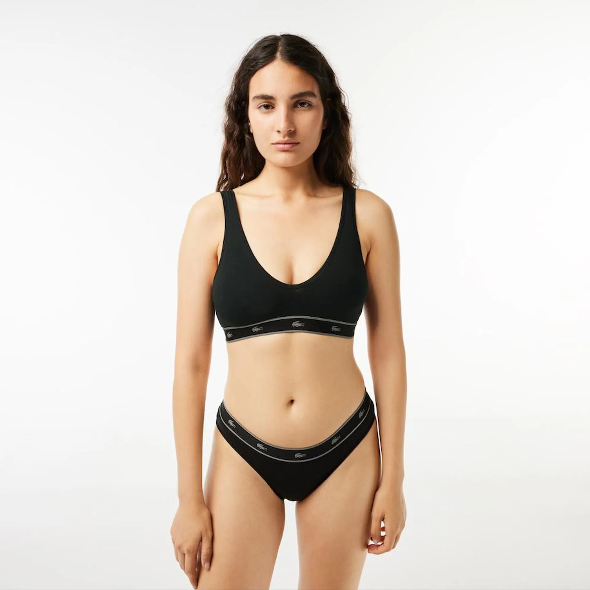 Brassière triangle en coton stretch