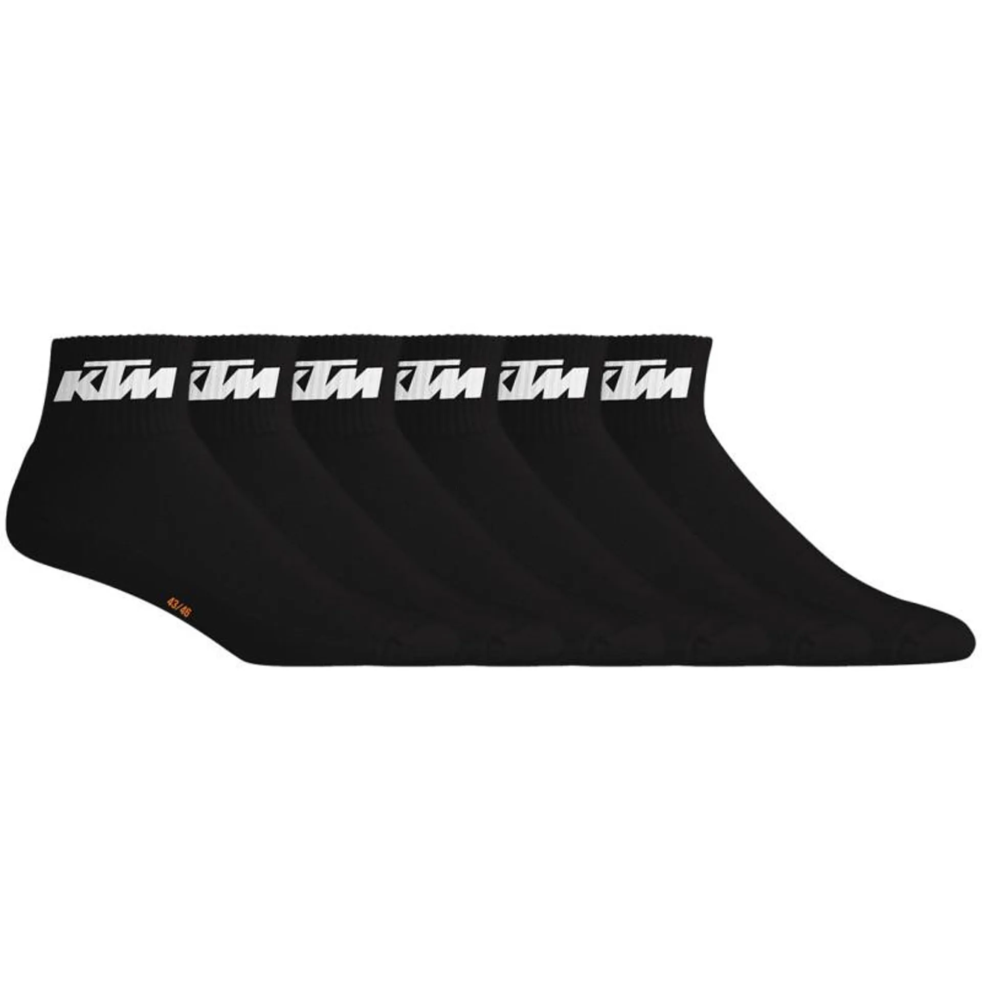 Lot de 6 Paires de chaussettes basses KTM noires homme