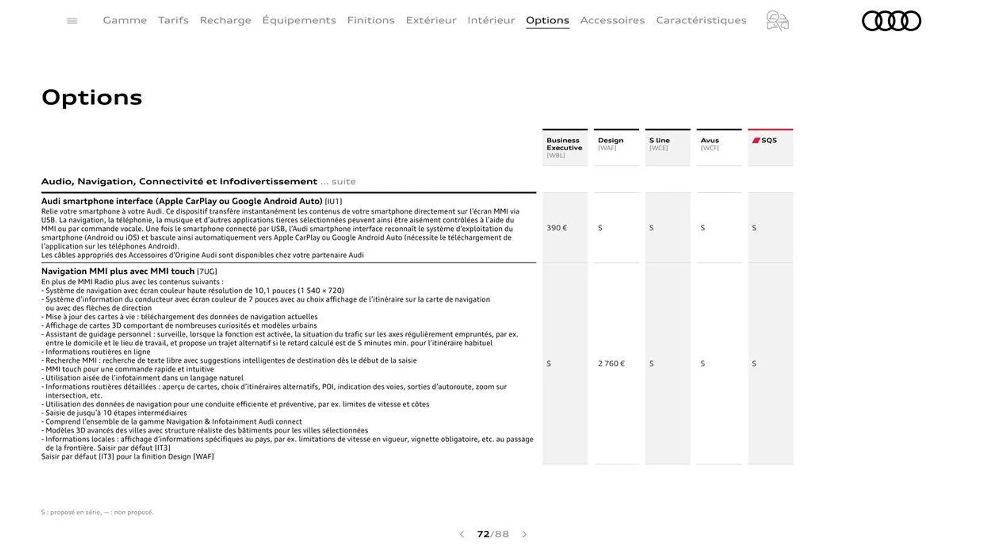 Audi Q5 du 20 août au 31 décembre 2024 - Catalogue page 72