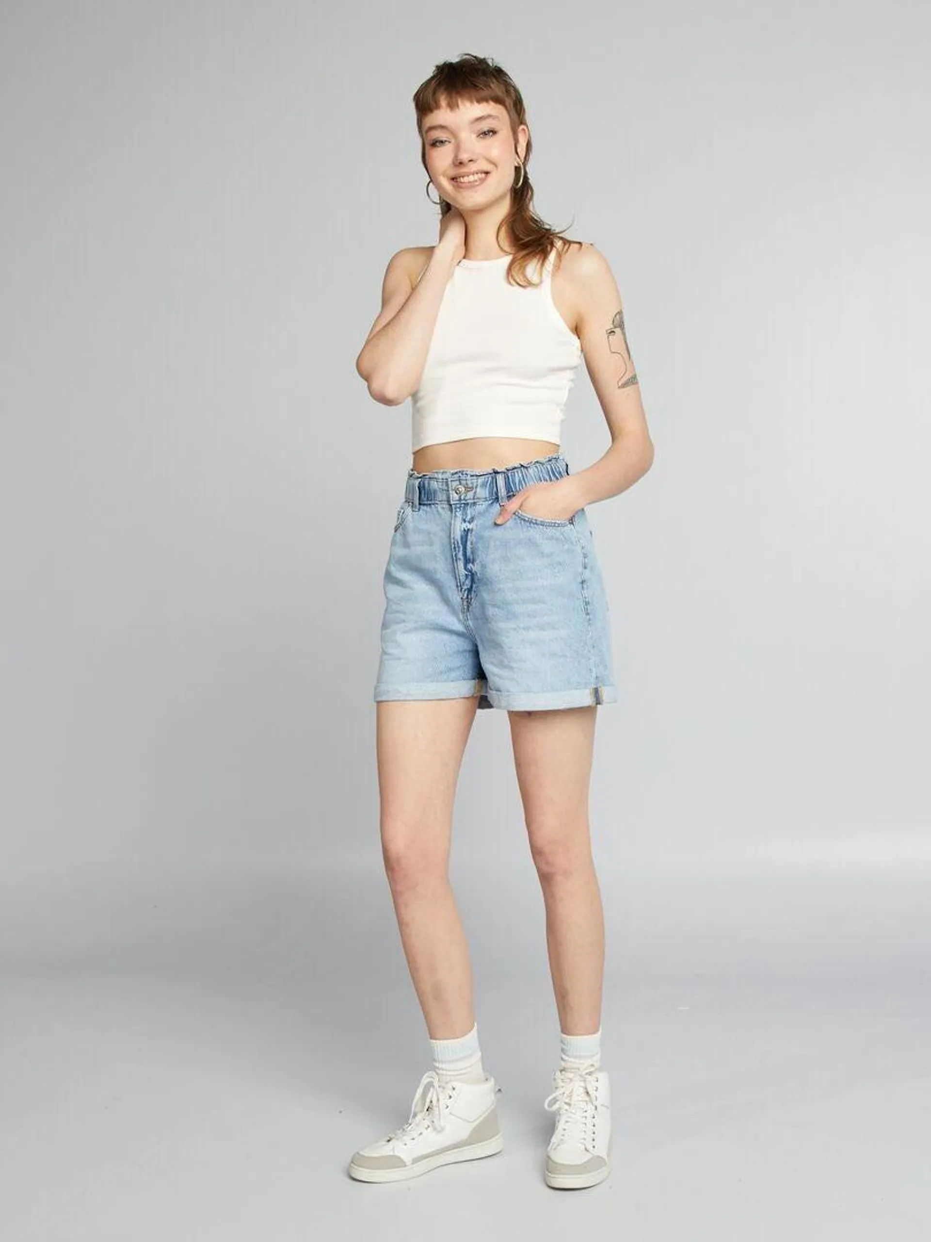 Short en jean - Bleu clair