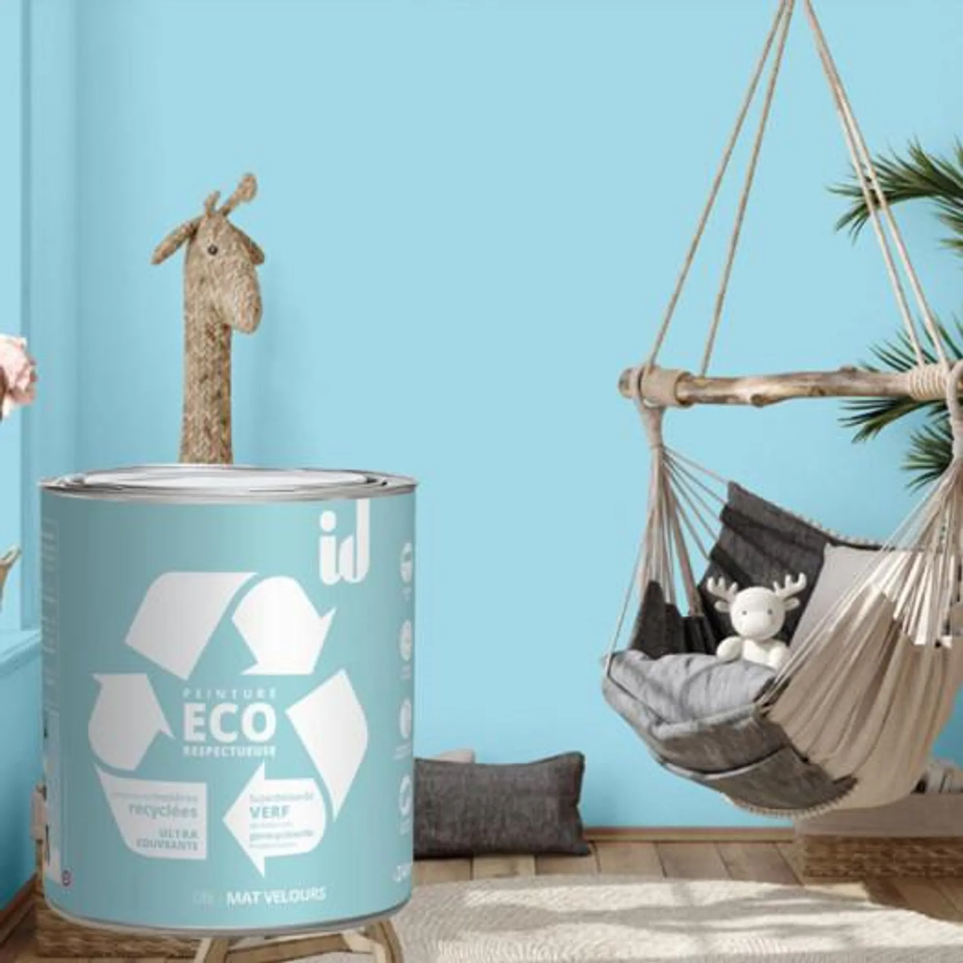 Peinture Eco responsable à base de matières recyclées ciel mat-velours 2L