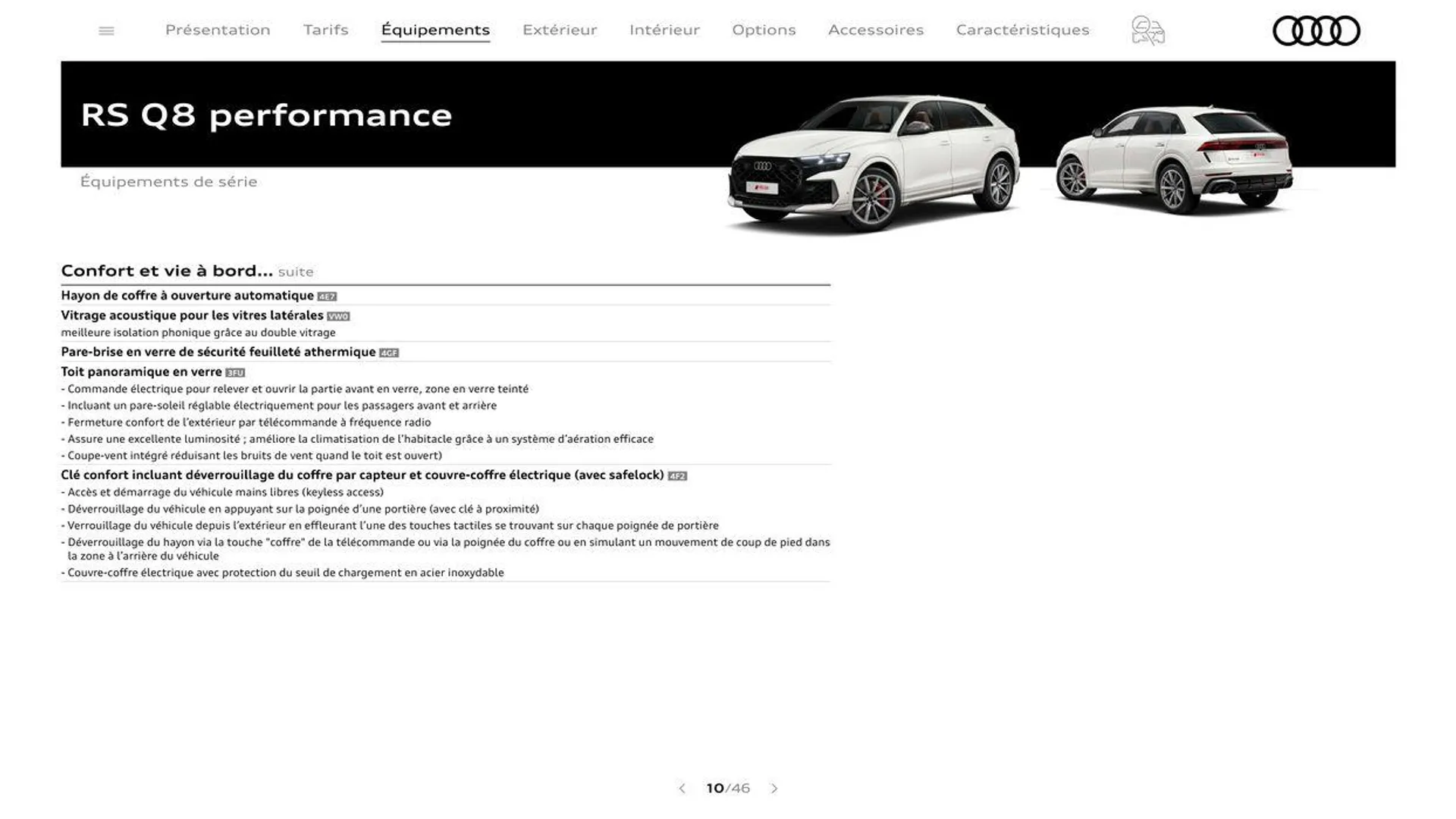 Audi RS Q8 performance du 20 août au 31 décembre 2024 - Catalogue page 10