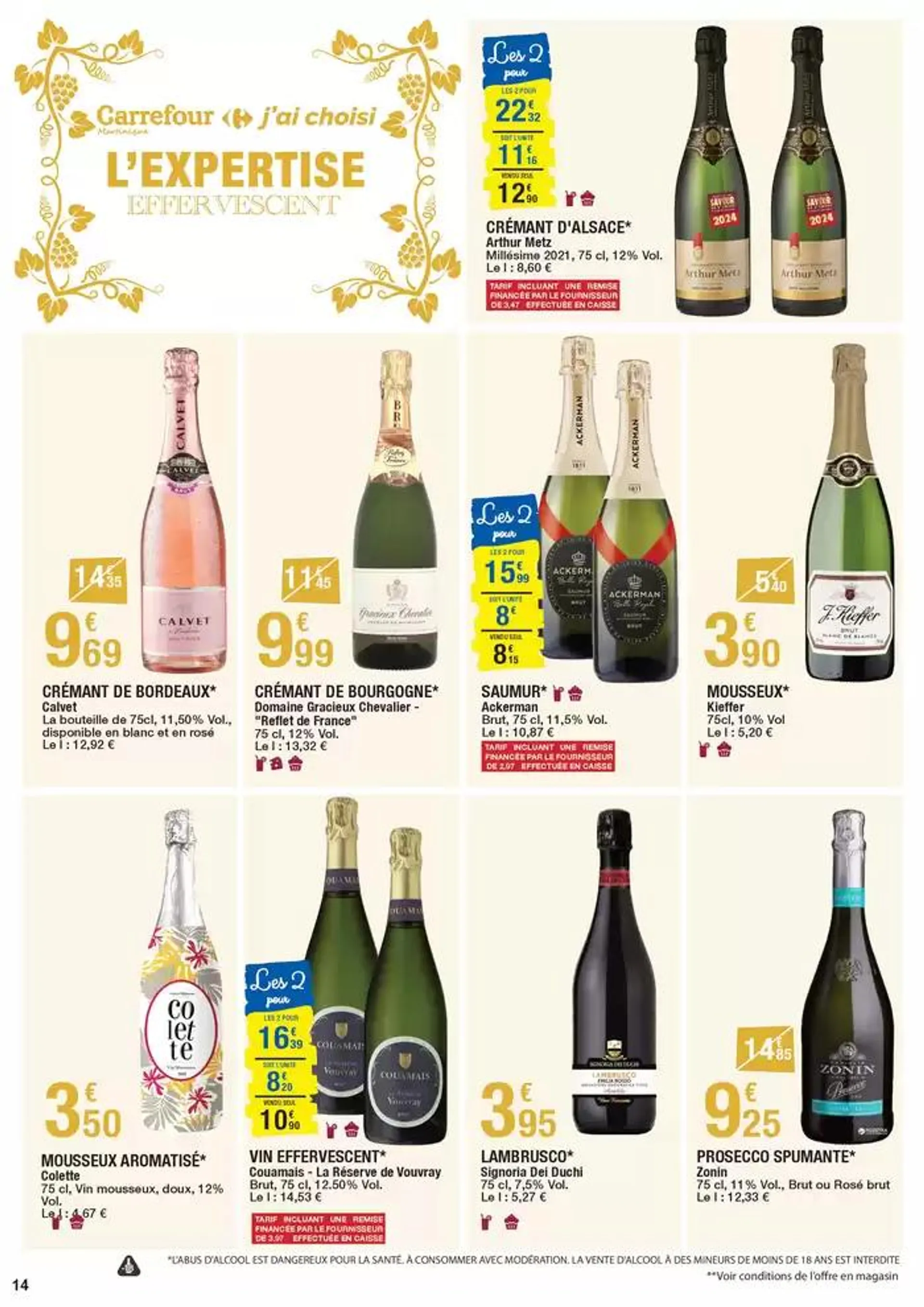 Carrefour FOIRE AUX VINS du 9 octobre au 20 octobre 2024 - Catalogue page 14