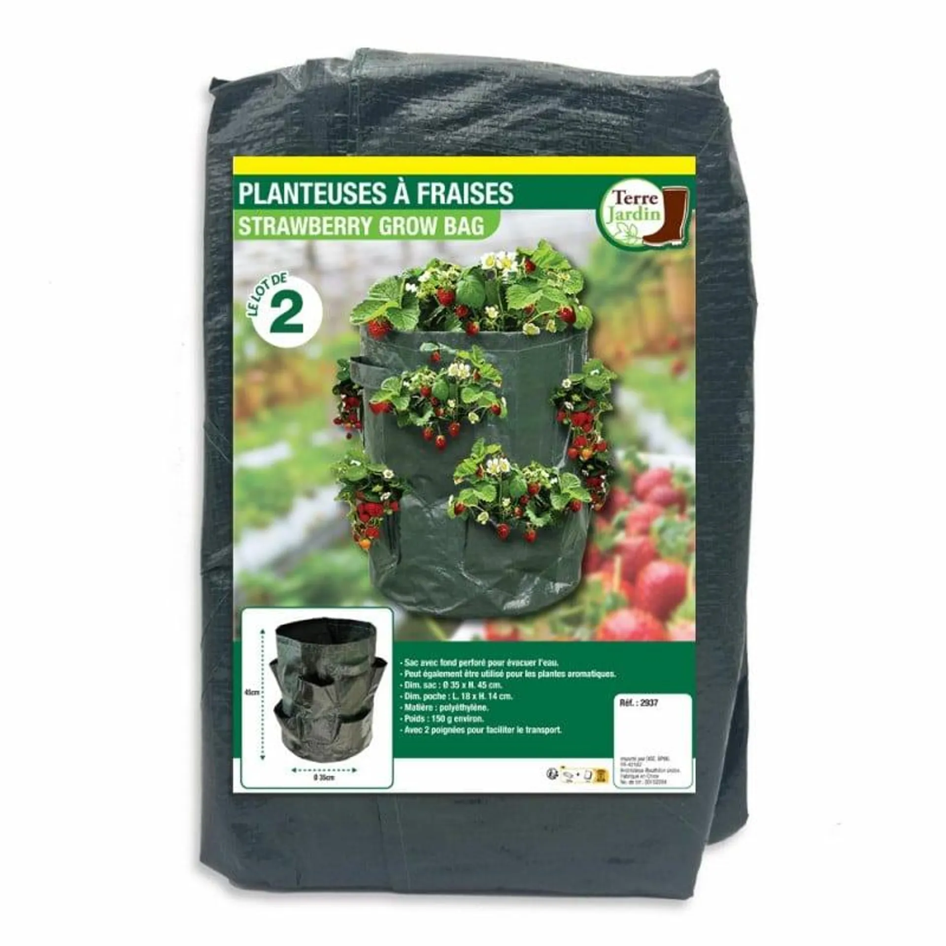 Sac à fraisiers - Sac de plantation pour fraises - X2