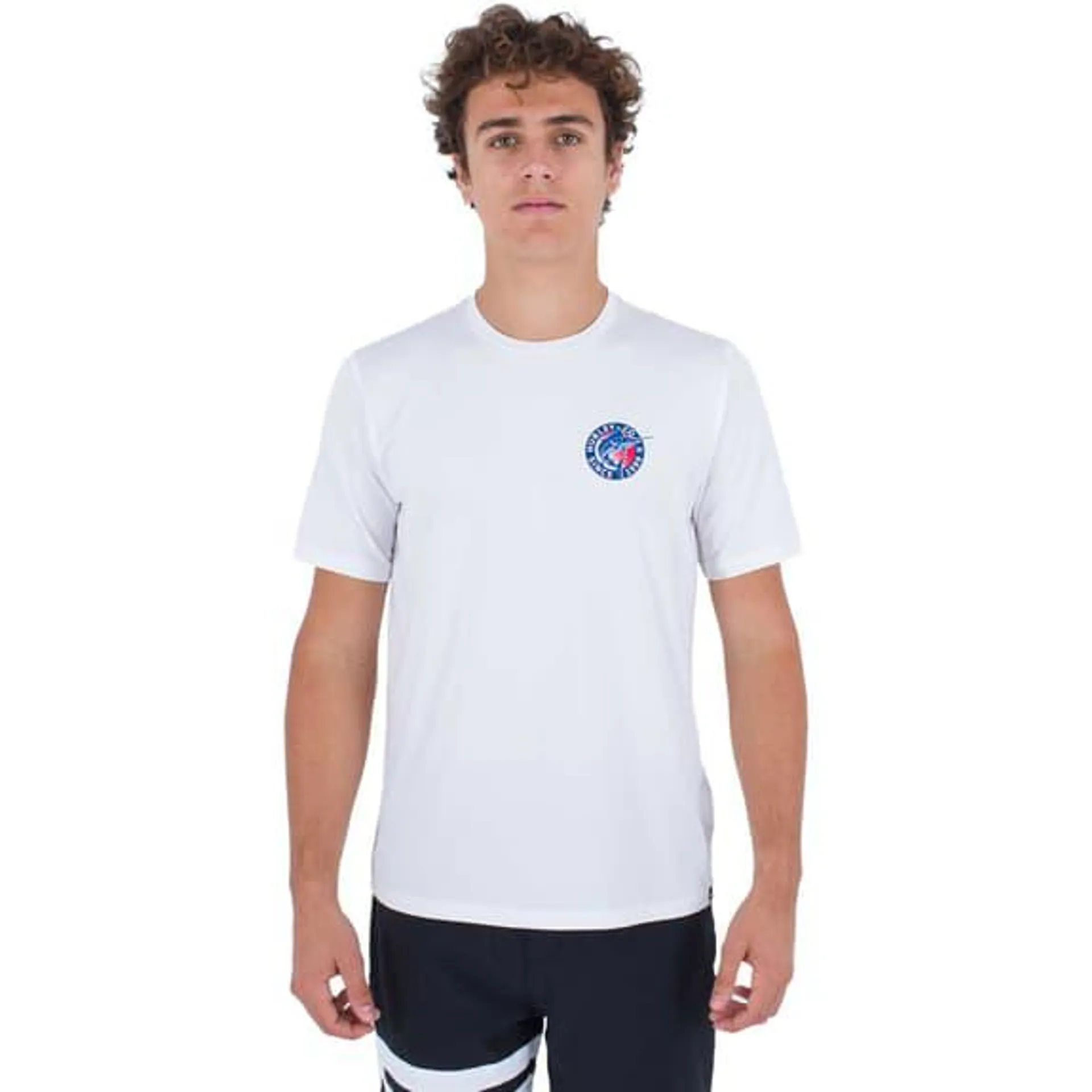 T-shirt Hurley Everyday Hybrid manche courte blanc bleu rouge