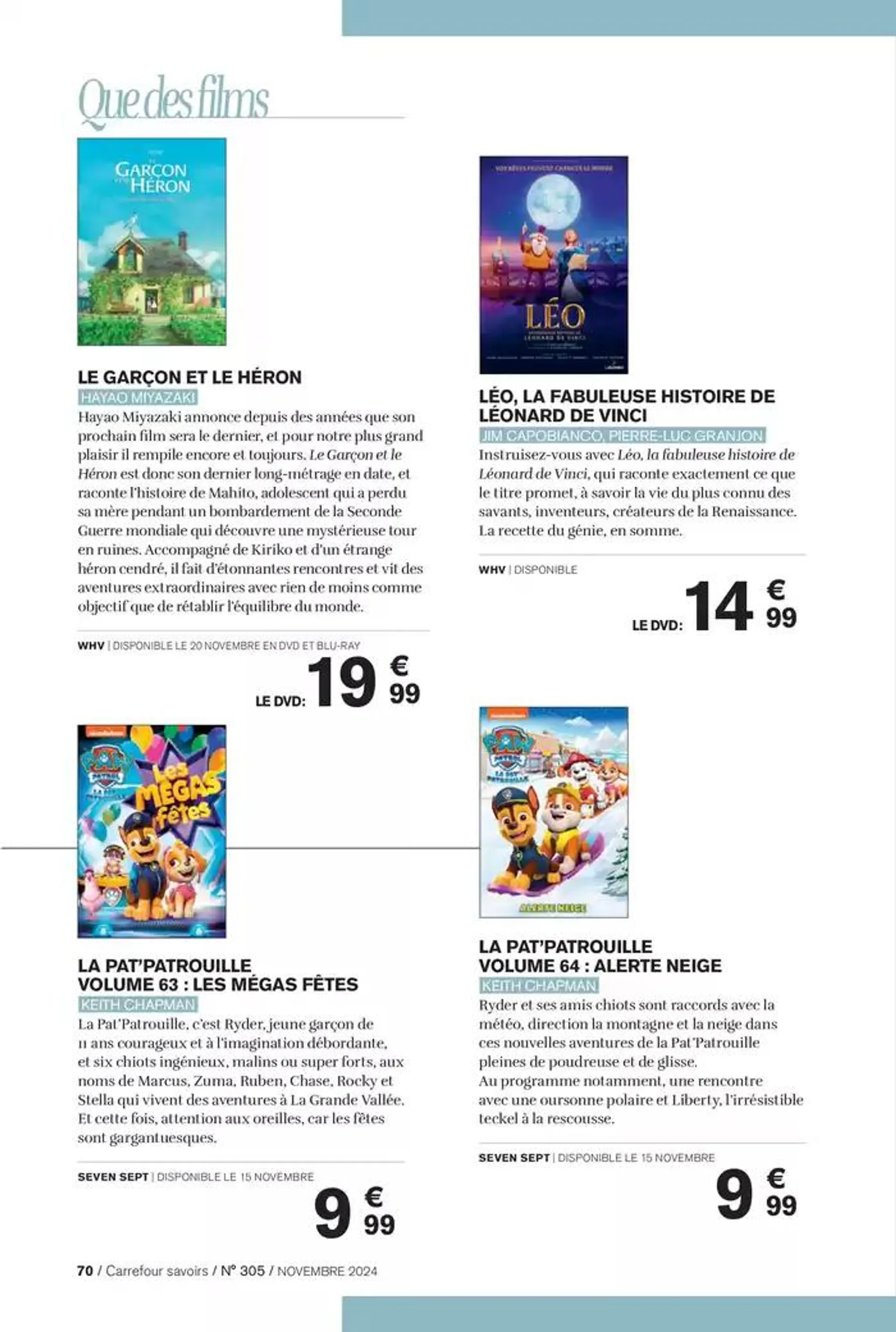 À CHACUN SA CULTURE du 1 novembre au 30 novembre 2024 - Catalogue page 70