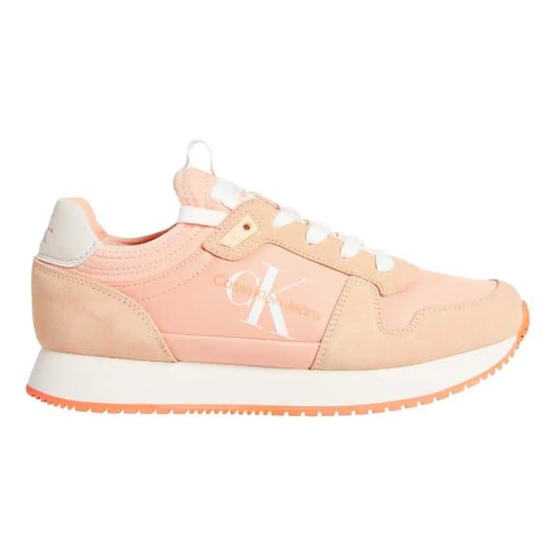 Chaussures Calvin Klein Jeans Runner Sock rose blanc femme