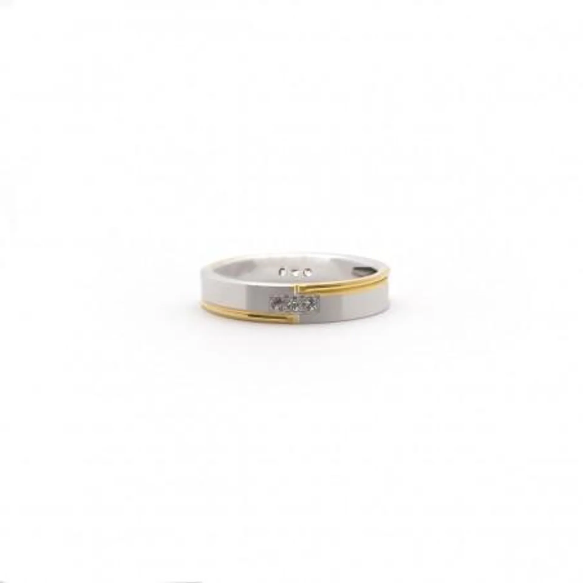 Alliance deux ors 750/000 et diamant, 4 mm