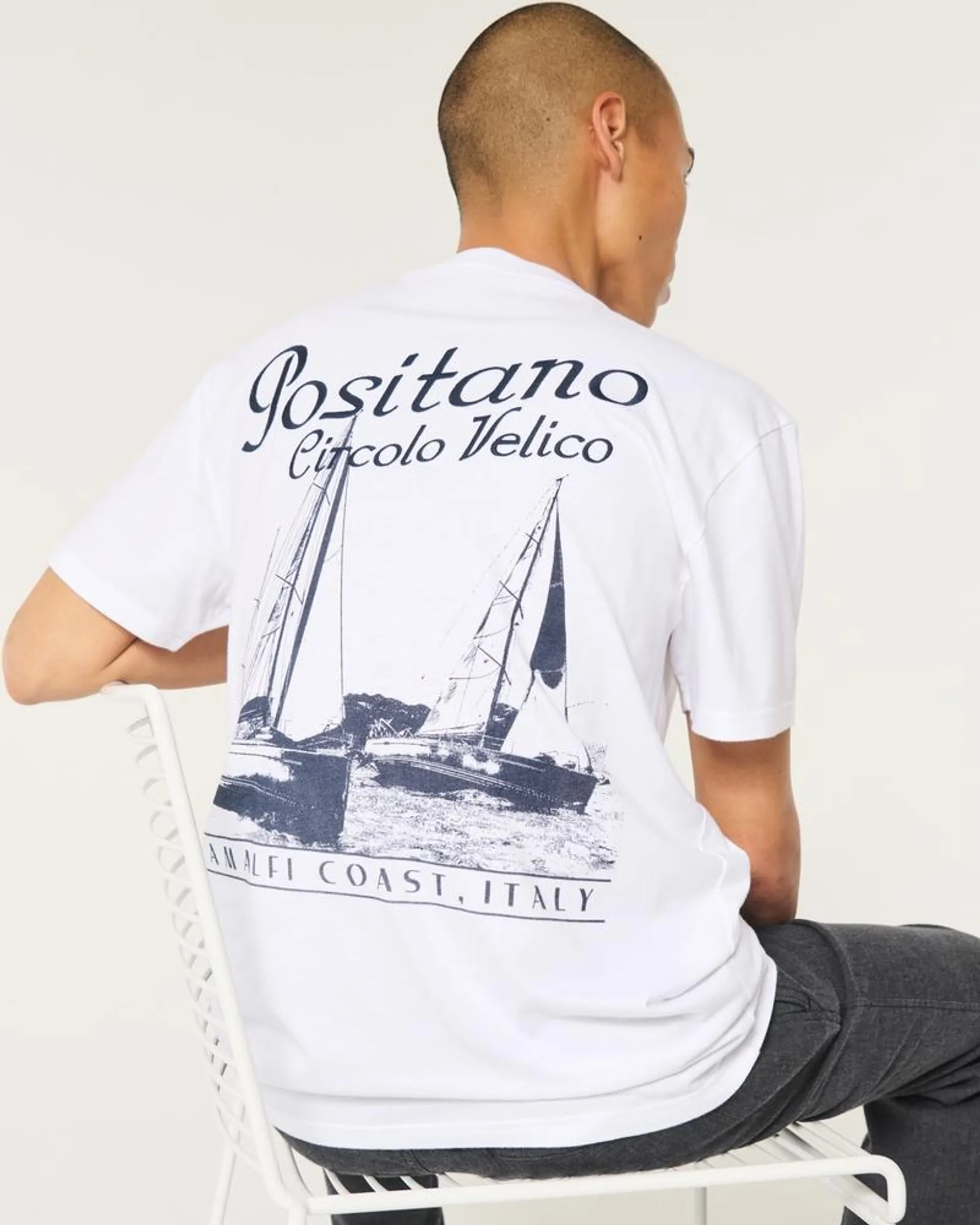 Relaxed Positano Italy Graphic Tee