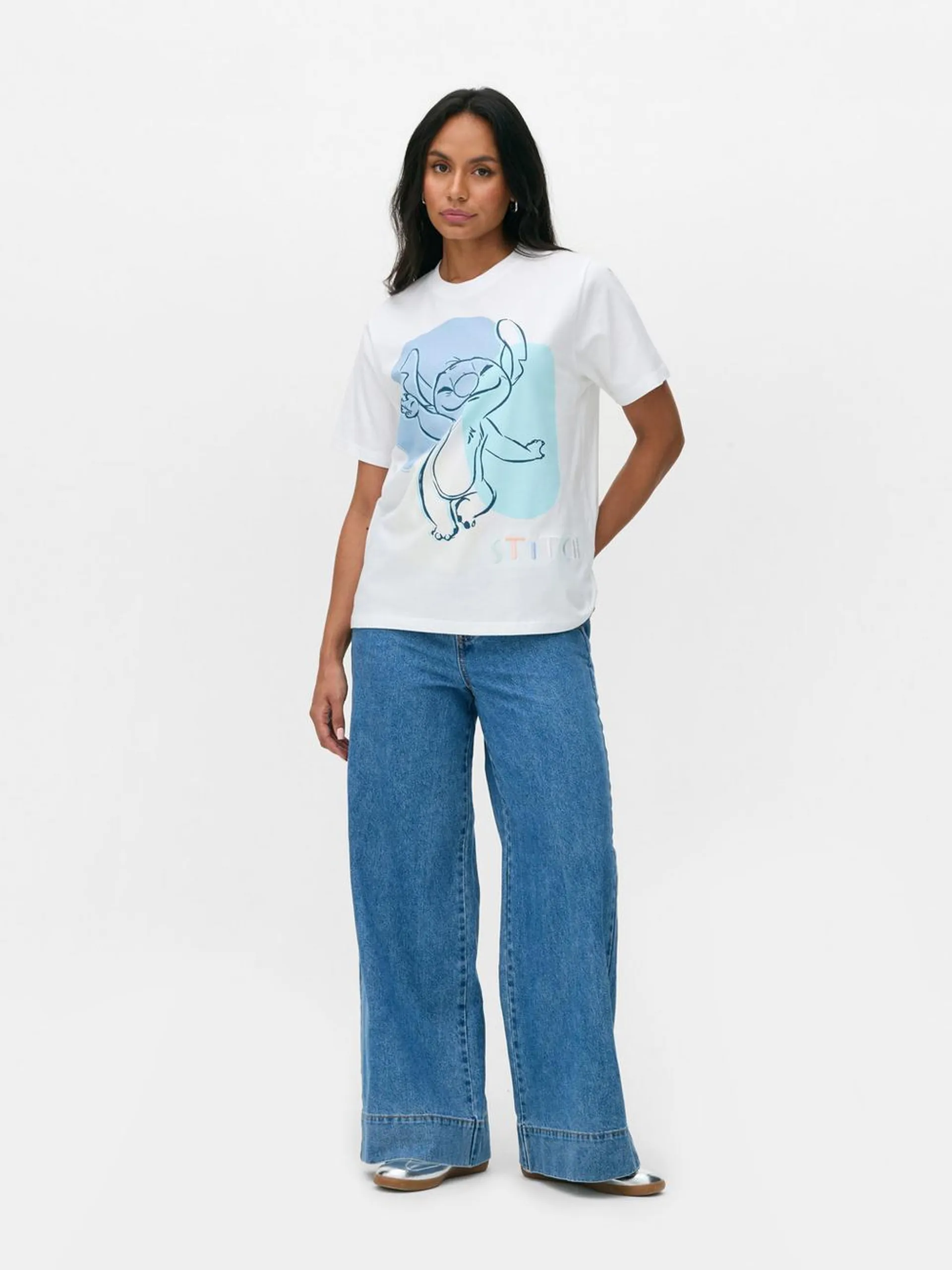 T-shirt brodé Disney Lilo & Stitch