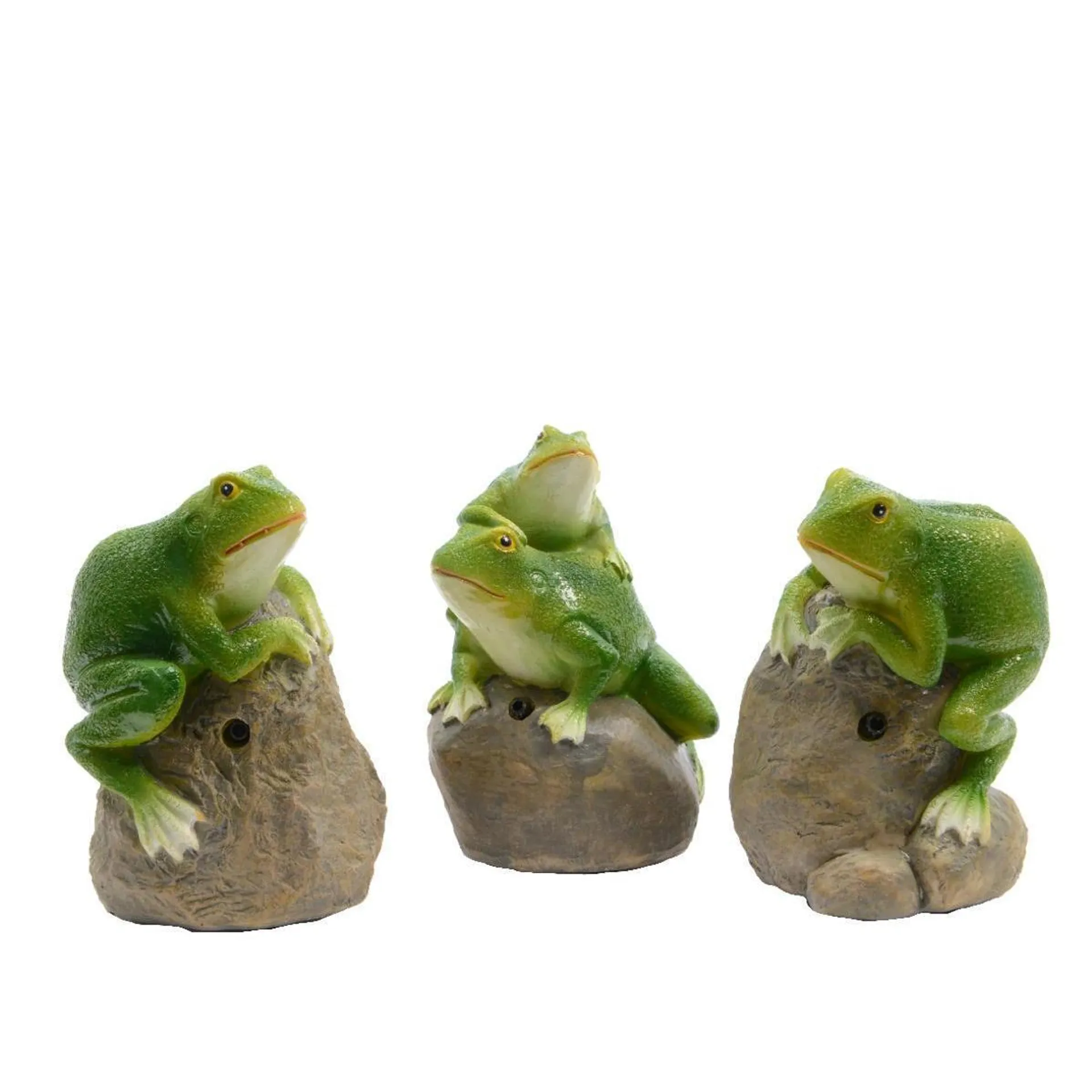 Grenouille déco polyrésine - L 11.5 x H 7.4 x l 8 cm - Différents modèles - Vert