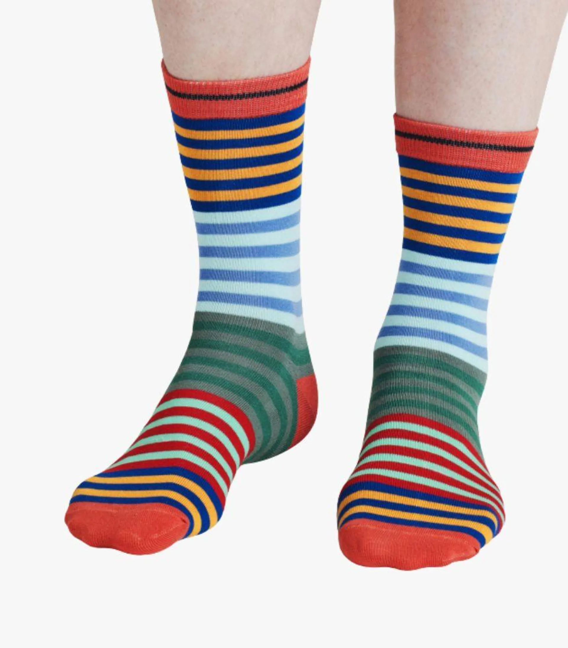 Chaussettes Falon Stripe Flame Orange