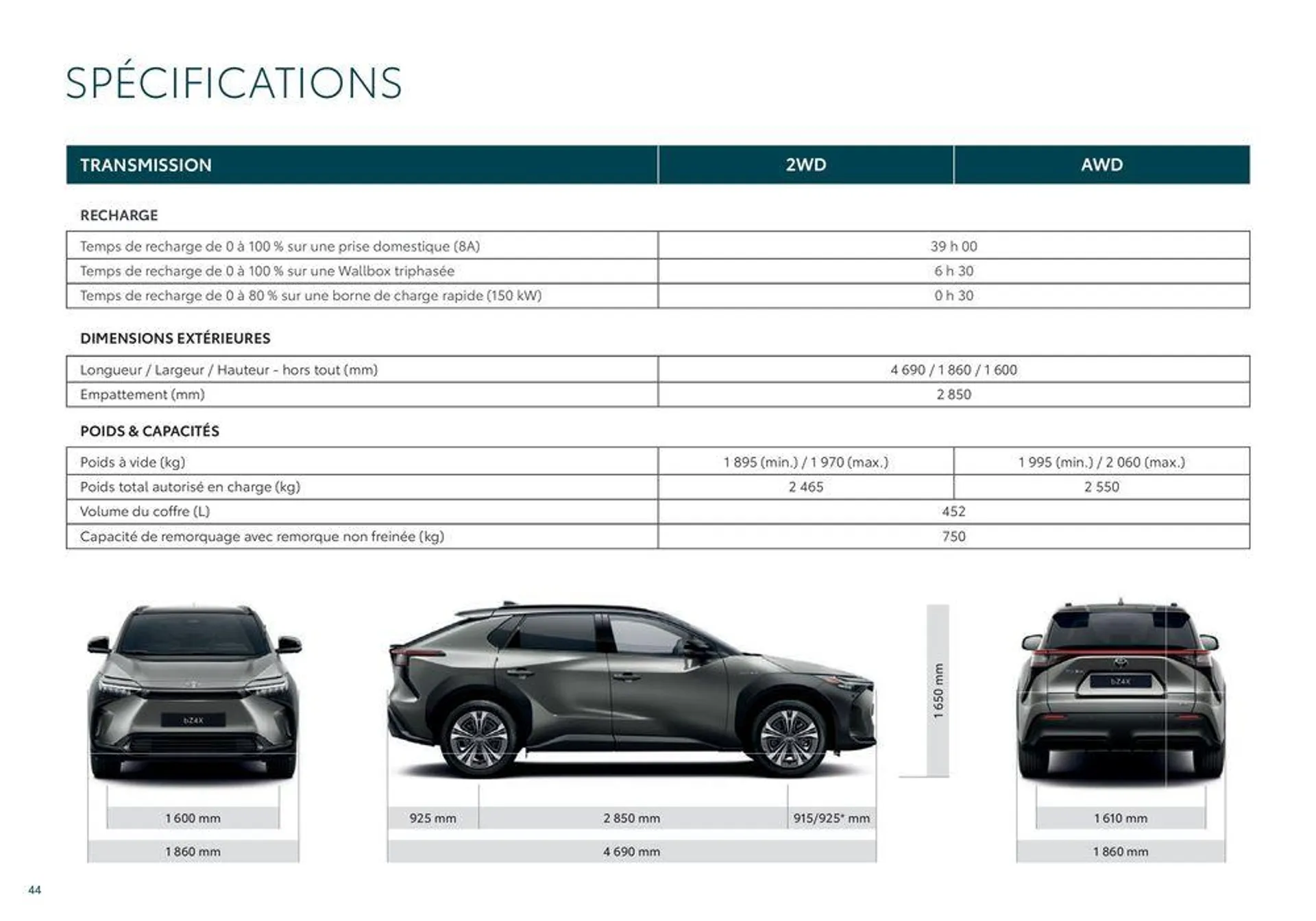 Toyota bZ4X  du 18 juin au 18 juin 2025 - Catalogue page 44