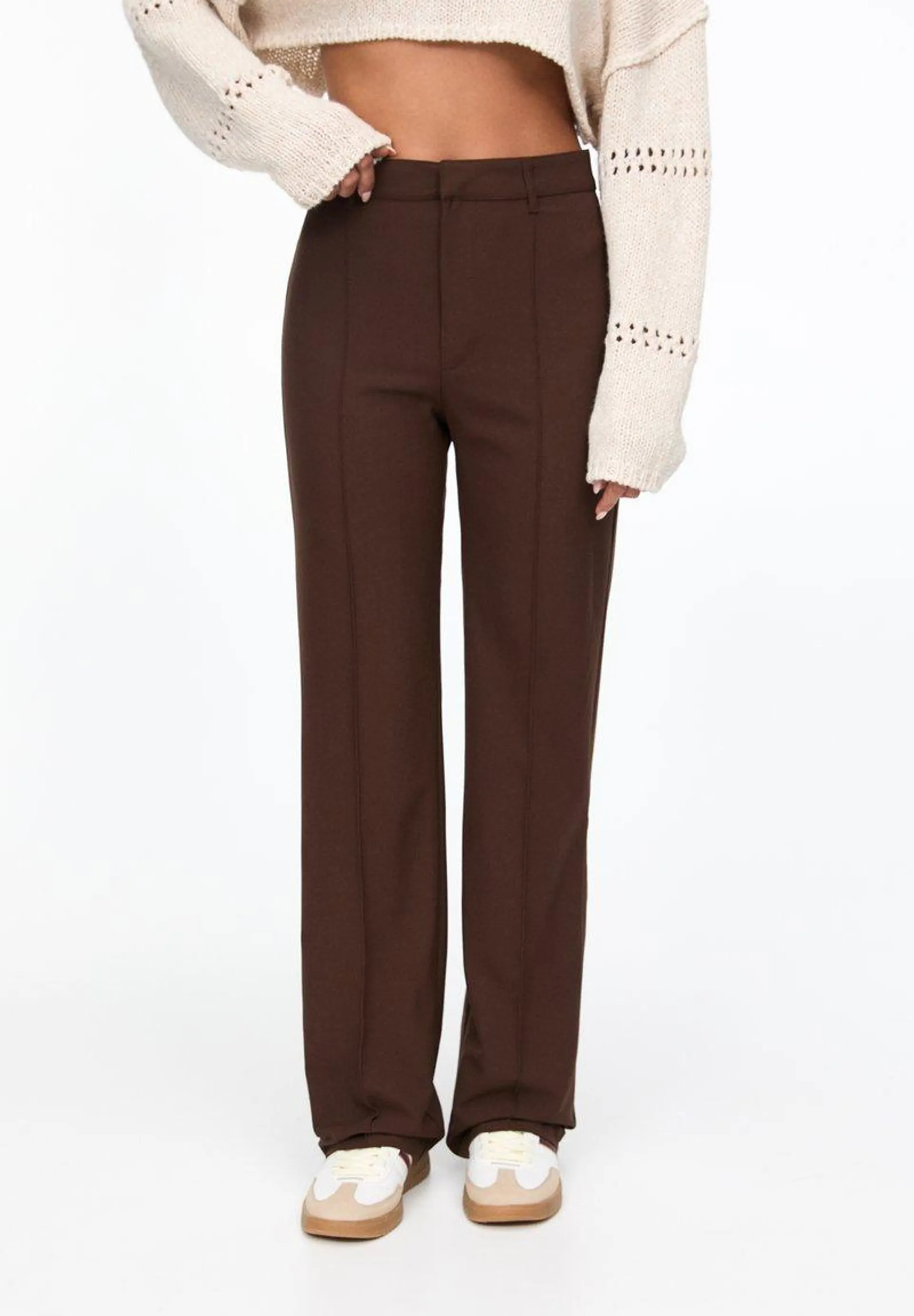 SEAMED - Pantalon classique - light brown