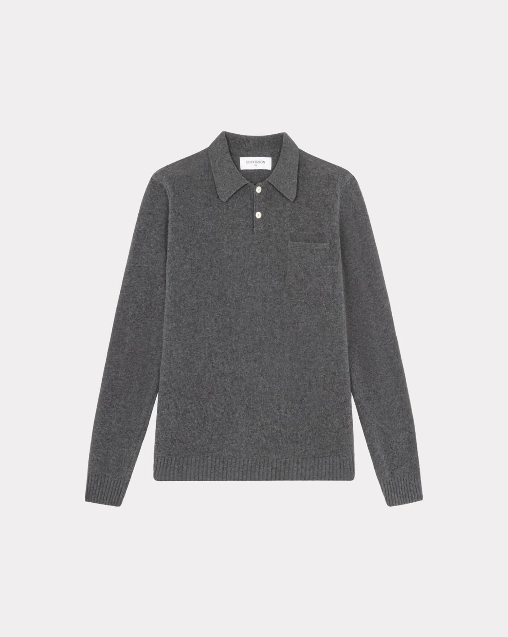 Pull polo knit anthracite