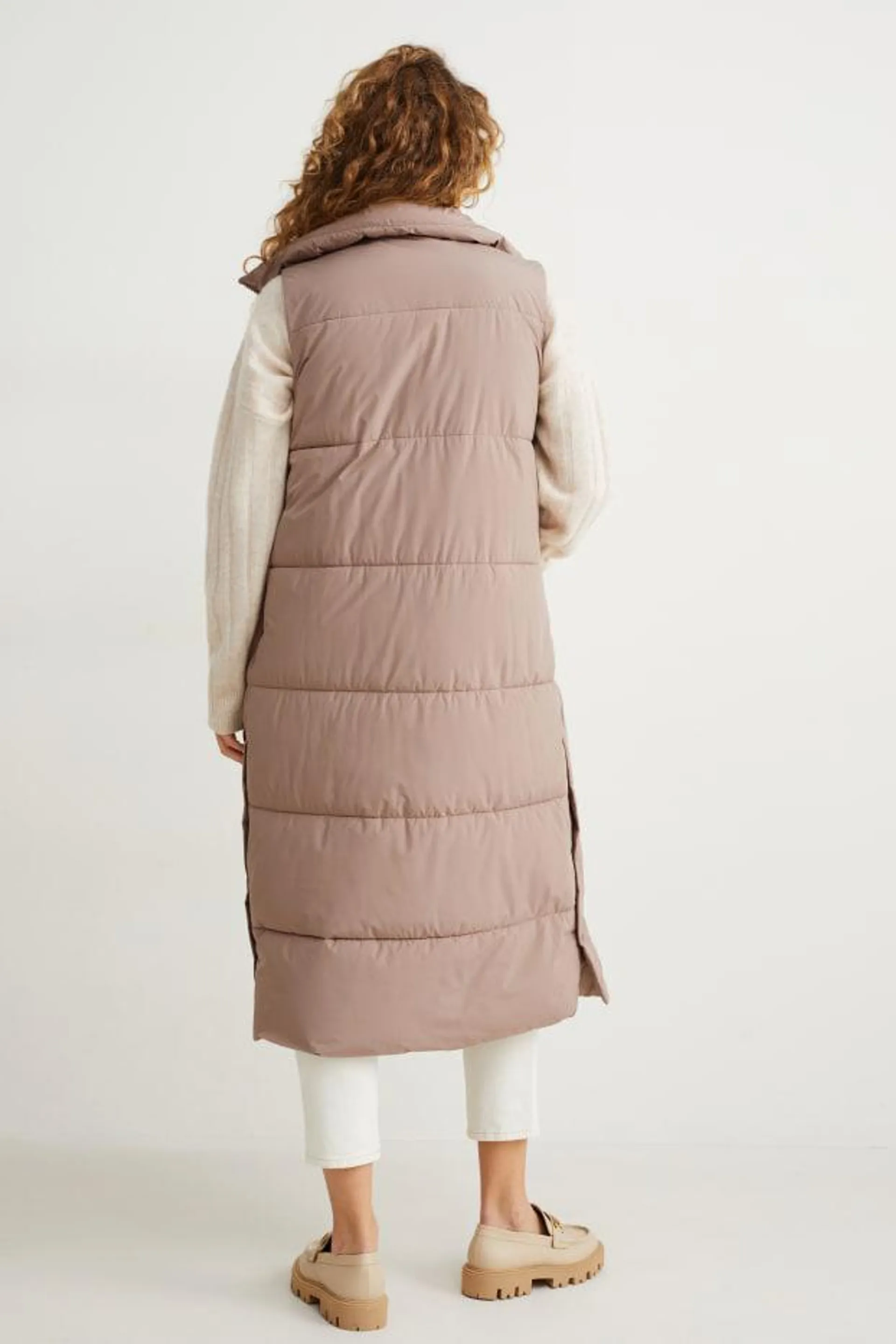 Long quilted gilet