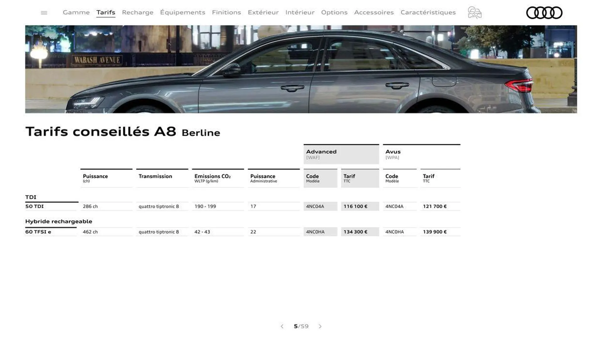 Audi A8 du 20 août au 31 décembre 2024 - Catalogue page 5