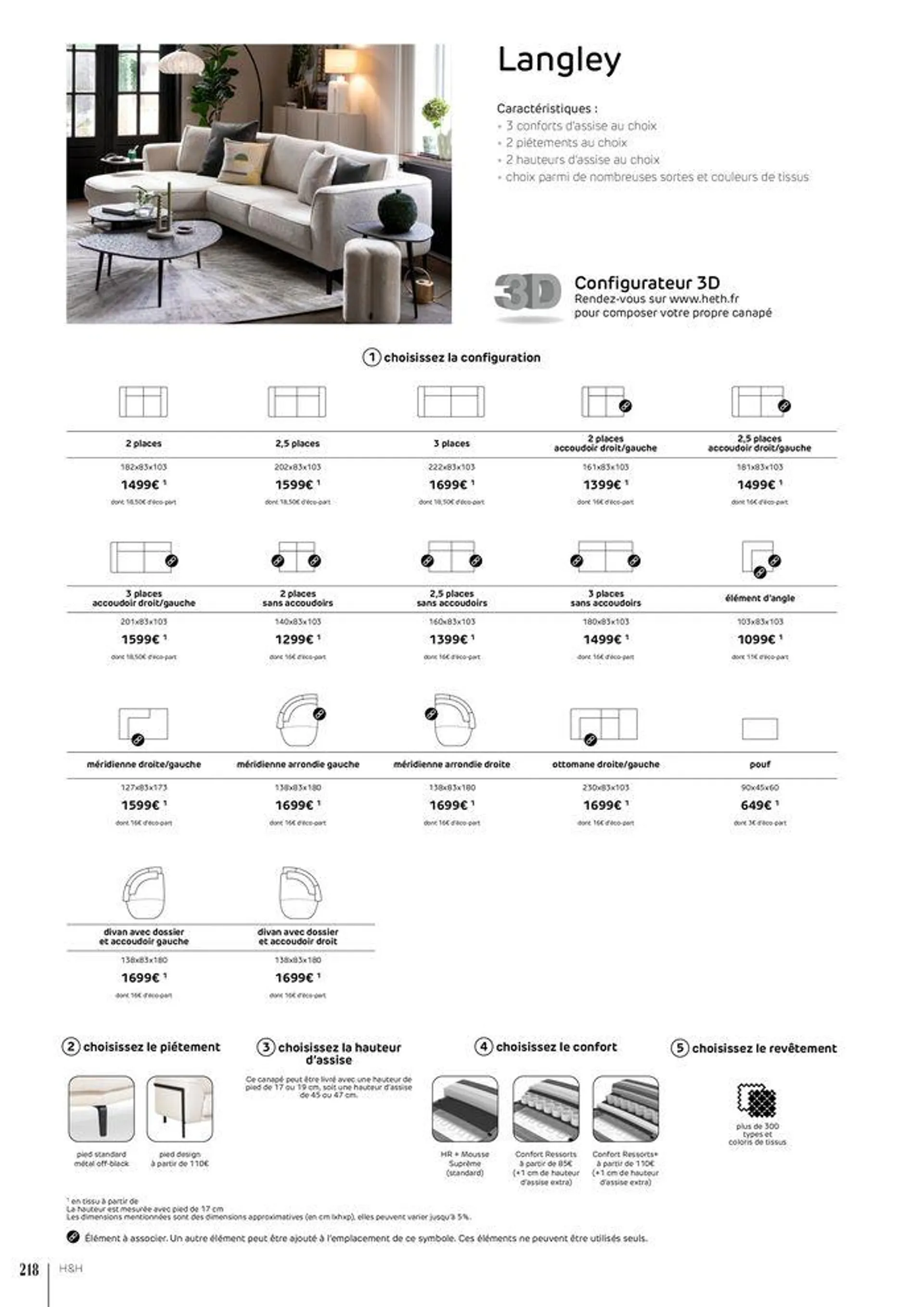 FAUTEUILS ET CANAPÉS  du 15 février au 30 novembre 2024 - Catalogue page 218