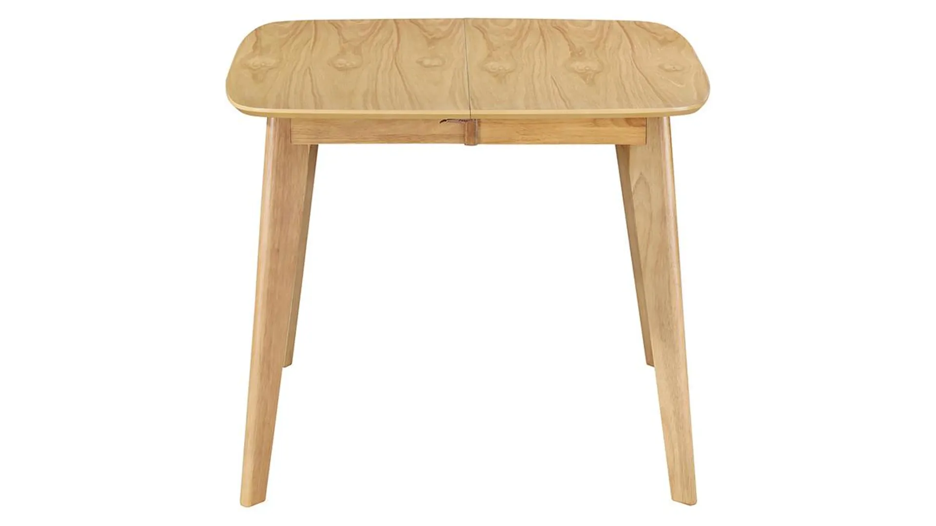 Table à manger extensible scandinave carrée placage chêne L90-130 cm LEENA