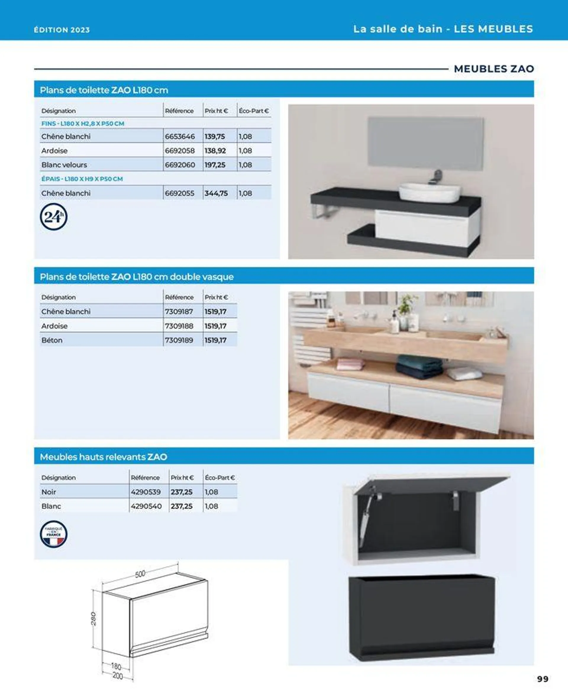 La salle de bain en toute sérénité du 17 janvier au 31 août 2024 - Catalogue page 99