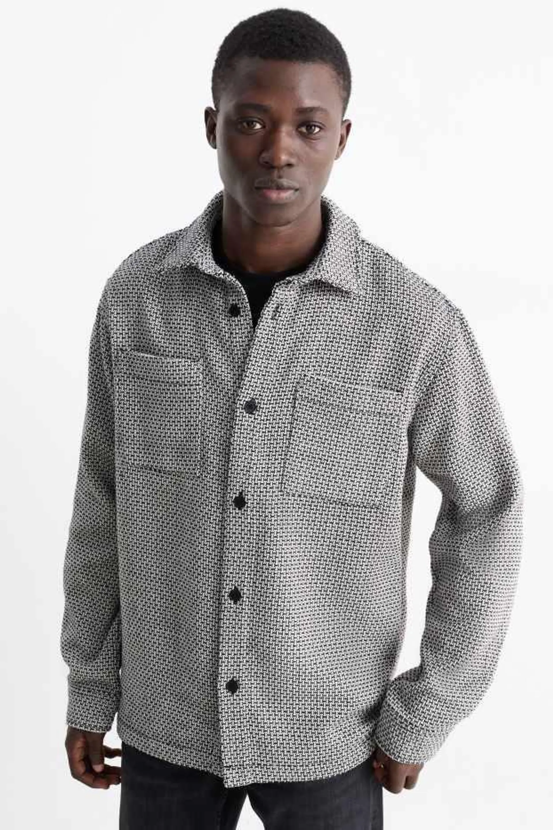 Shirt - relaxed fit - kent collar - patterned