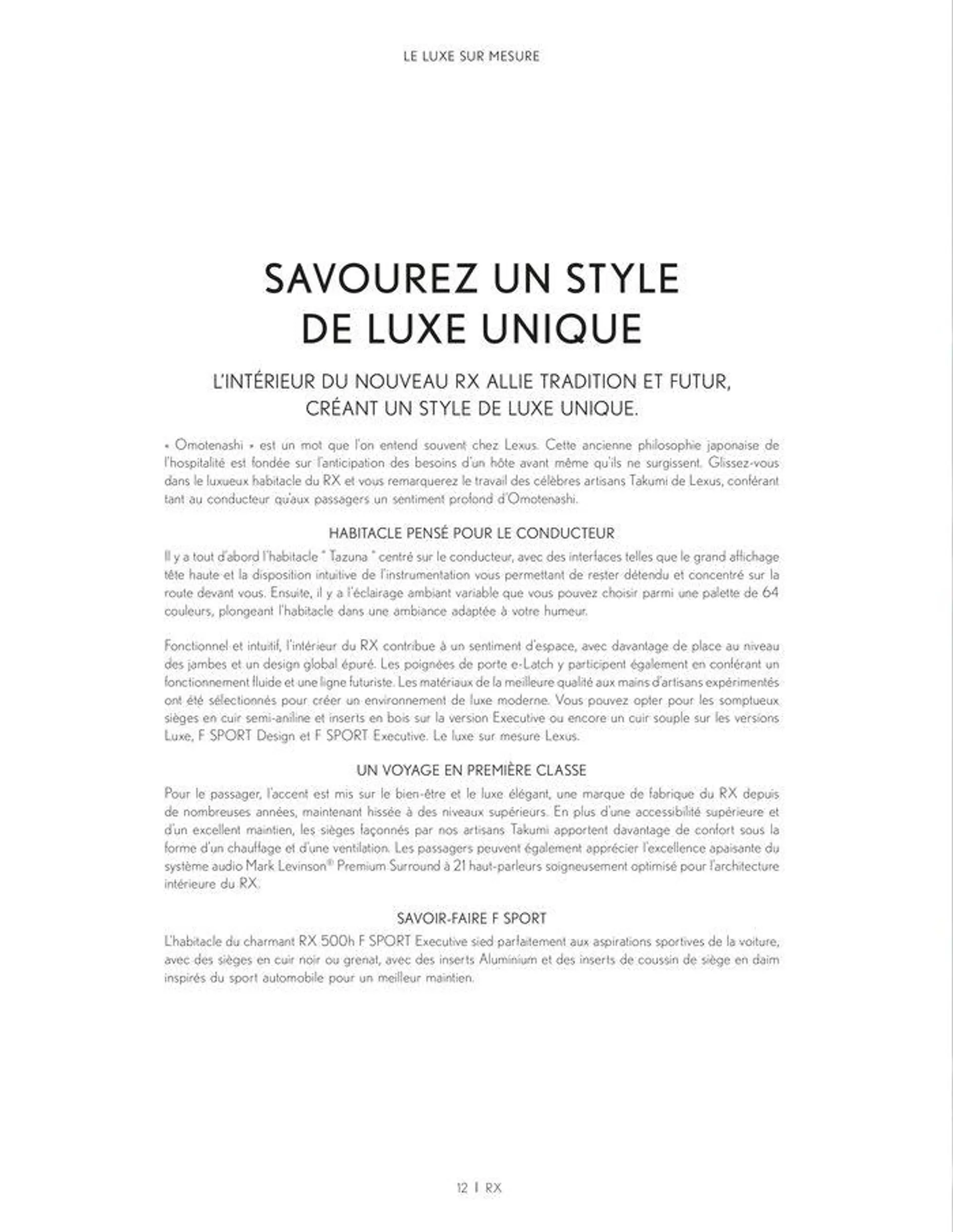 Lexus NOUVEAU RX du 24 juin au 28 février 2025 - Catalogue page 12