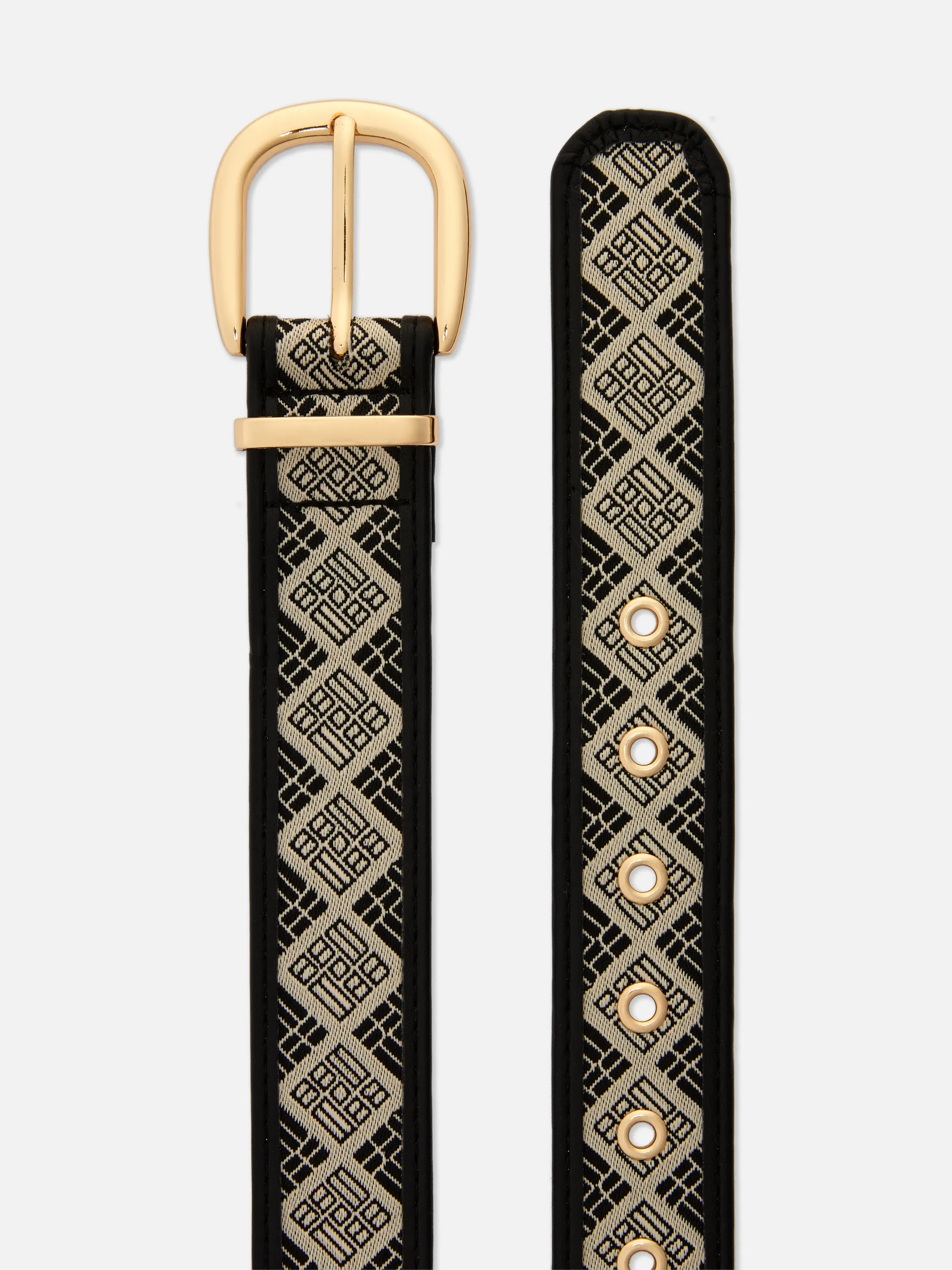 Ceinture à monogramme avec boucle arrondie