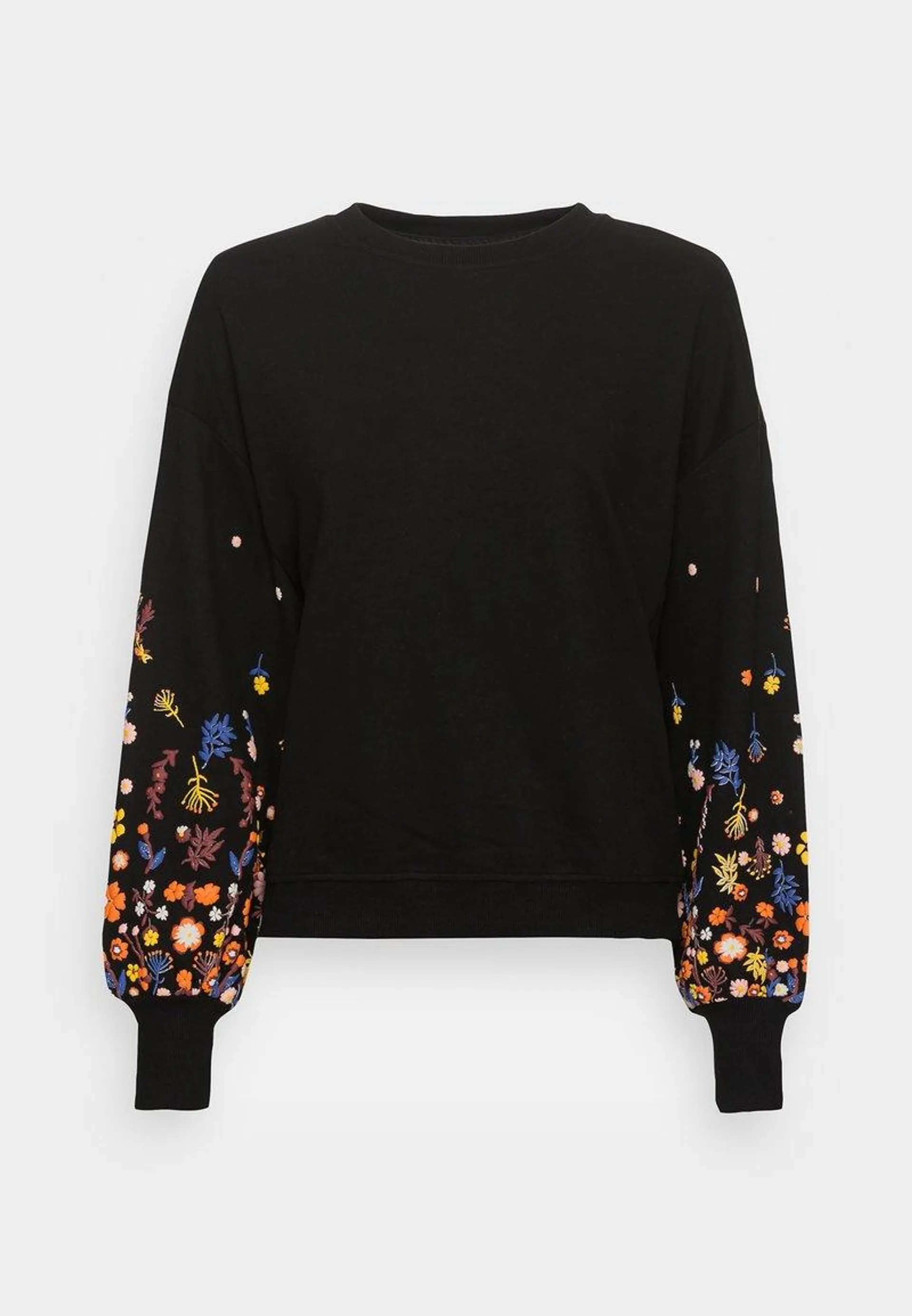 ONLBROOKE O NECK FLOWER - Sweatshirt - black