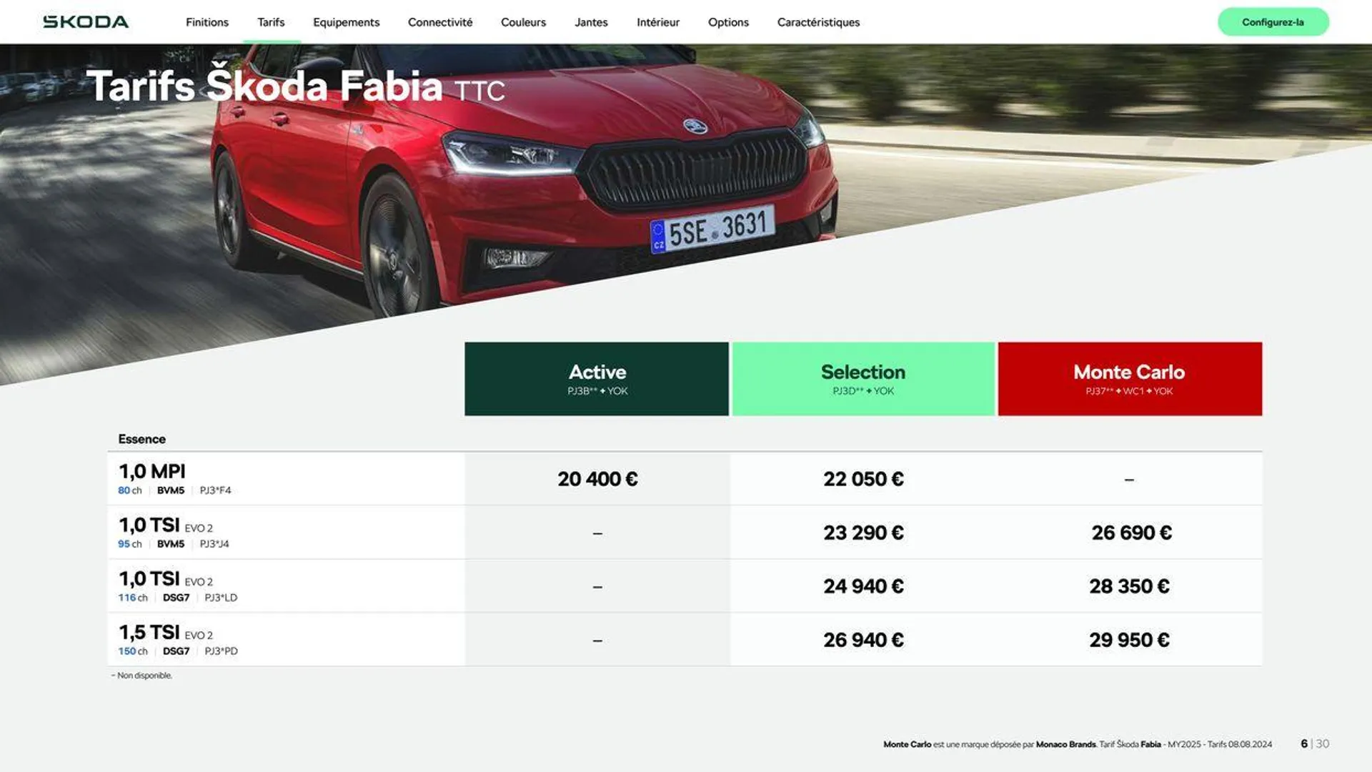 Fabia Selection 1.0 TSI 95ch BVM du 22 août au 28 février 2025 - Catalogue page 6