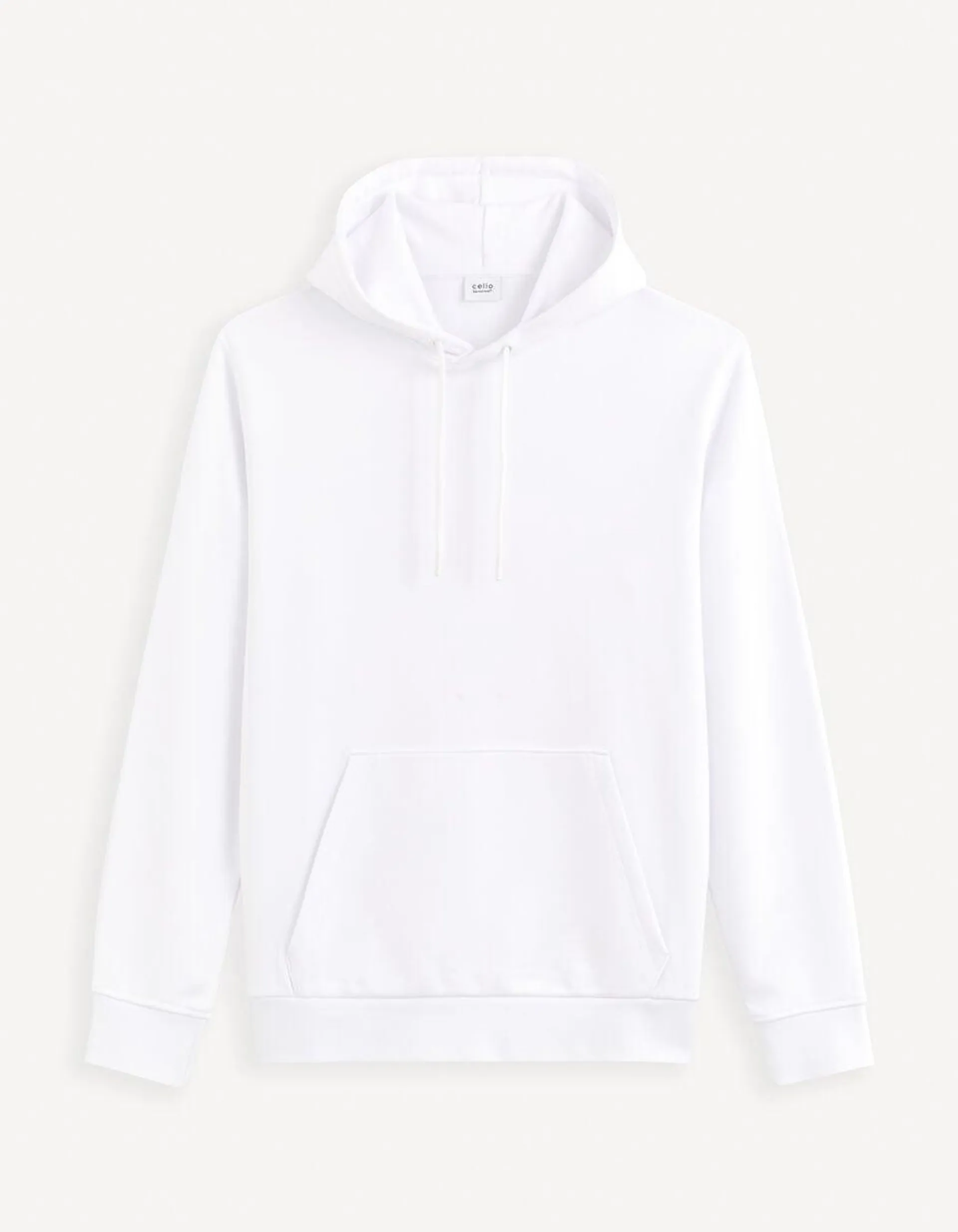 Sweat à capuche en coton - blanc