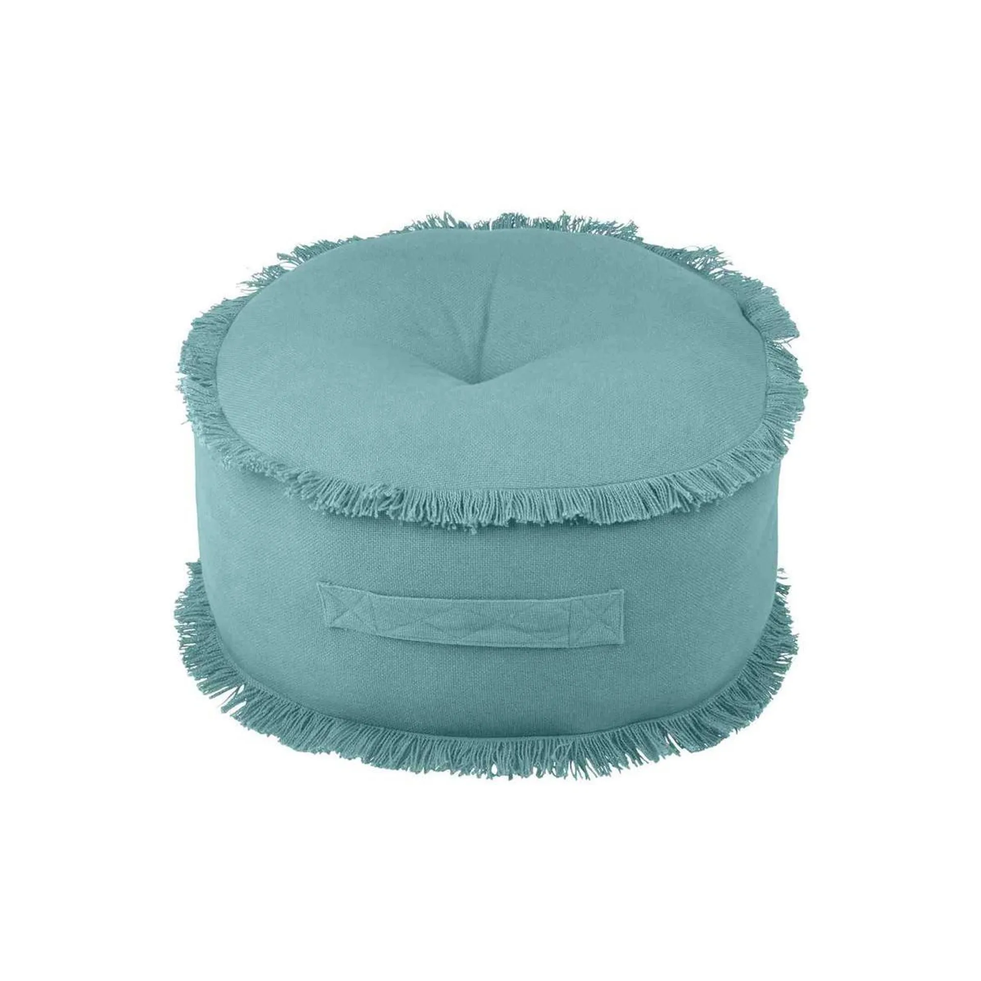 Pouf Prague - ø 44 x H 20 cm - Bleu