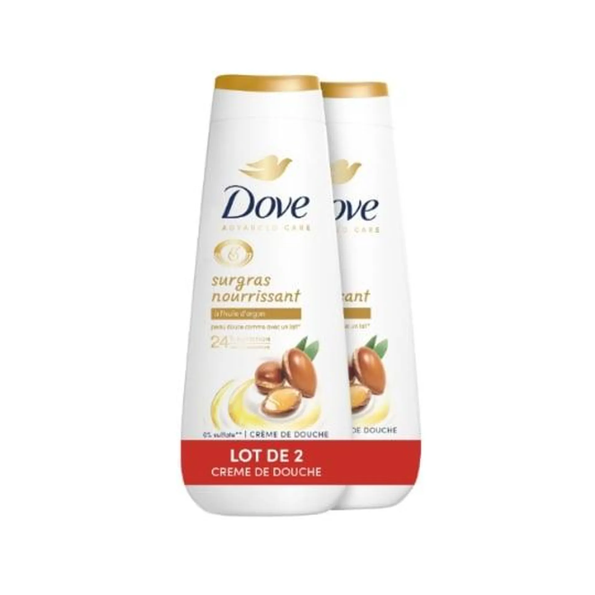 Crème de Douche Surgras Nourrissant à l'Huile d'Argan DOVE