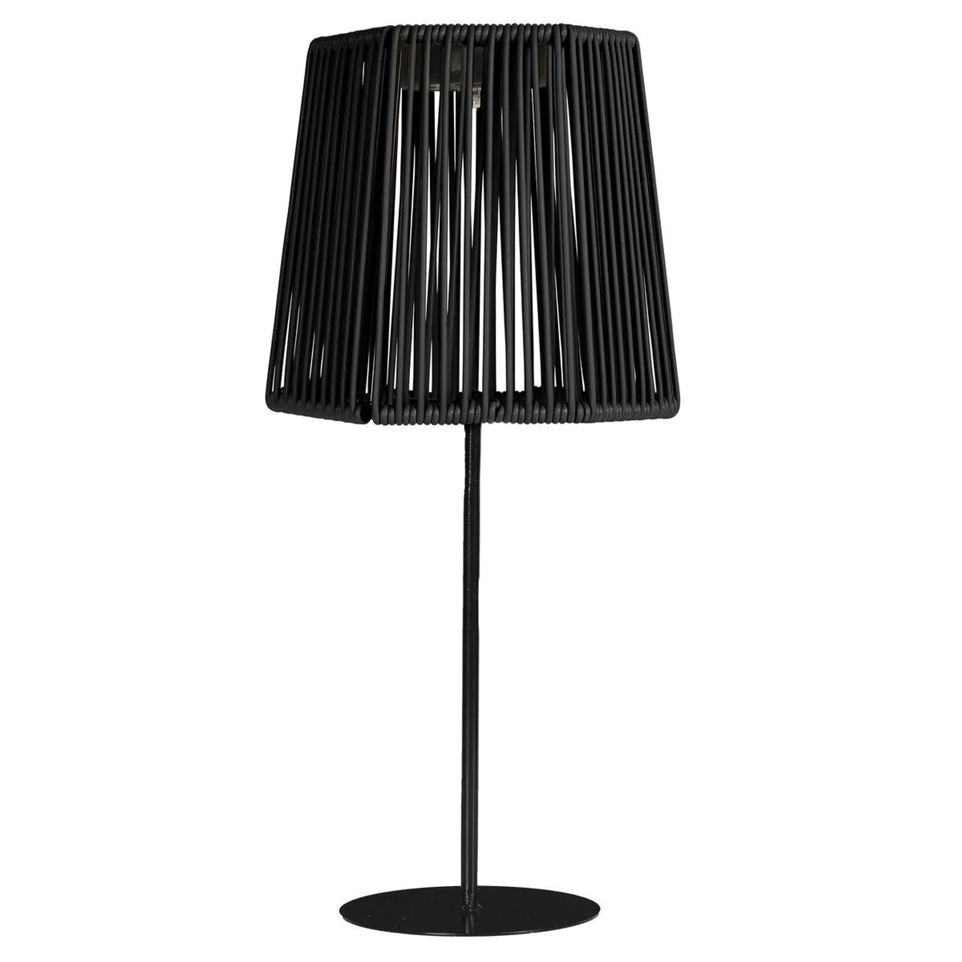 lampe exterieur solaire noir h40cm